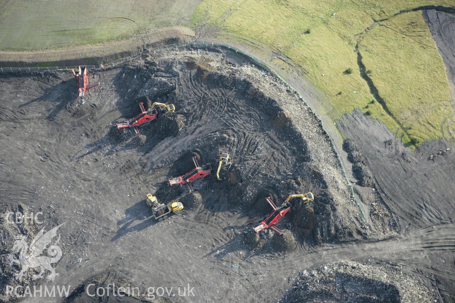 RCAHMW colour oblique photograph of Dowlais Opencast, Ffos-y-fran. Taken by Toby Driver on 16/10/2008.