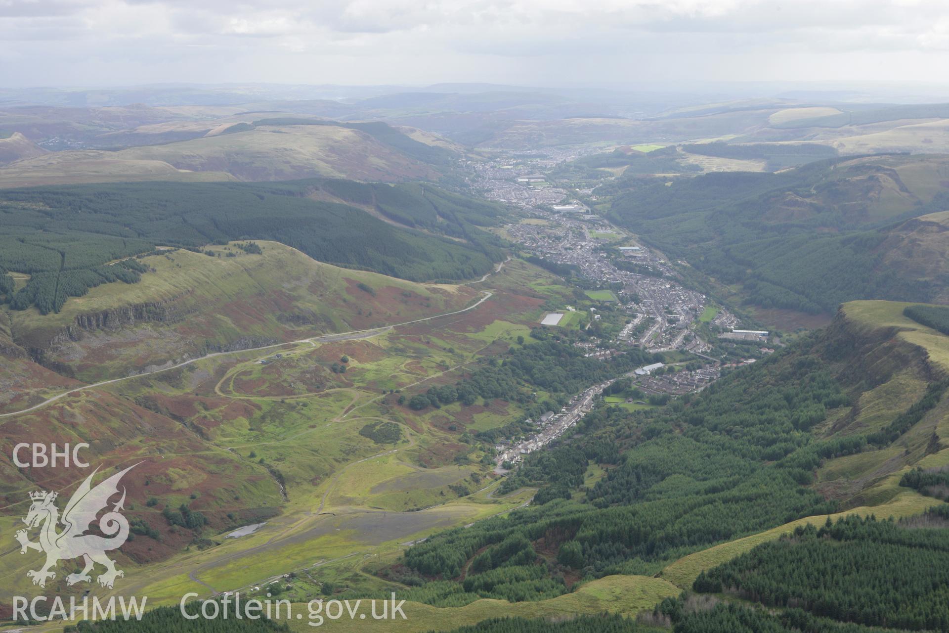 RCAHMW colour oblique photograph of Fernhill Collieries, Blaenrhondda. Taken by Toby Driver on 12/09/2008.