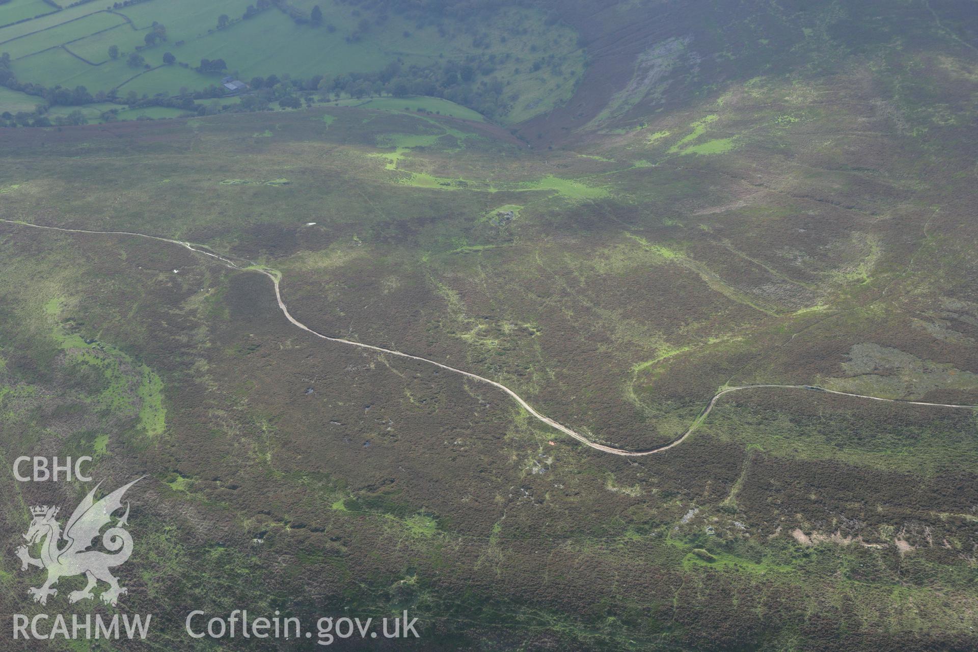 RCAHMW colour oblique photograph of landscape to the south of Garreg Las Round Cairns. Taken by Toby Driver on 10/10/2008.