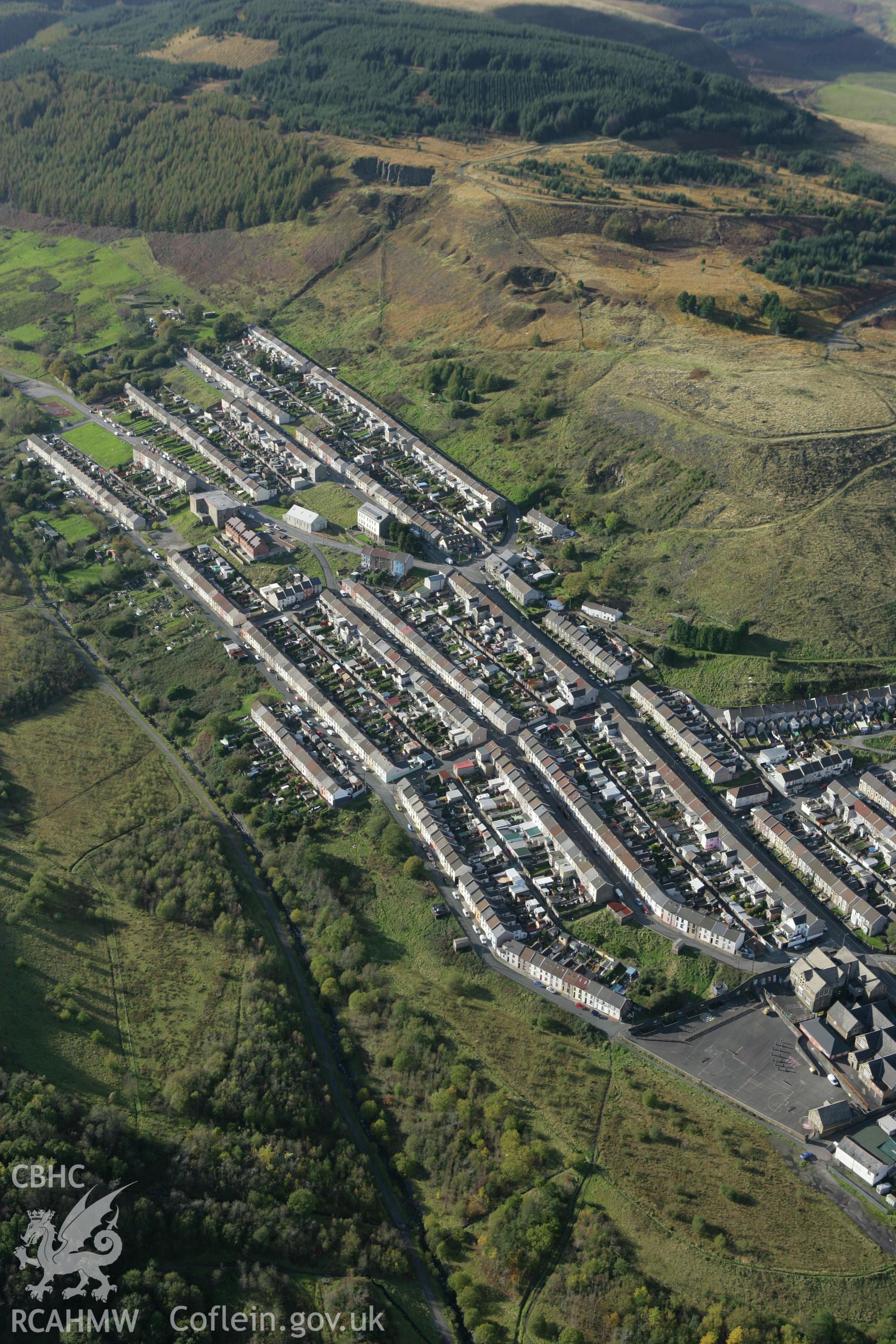 RCAHMW colour oblique photograph of Clydach Vale. Taken by Toby Driver on 16/10/2008.