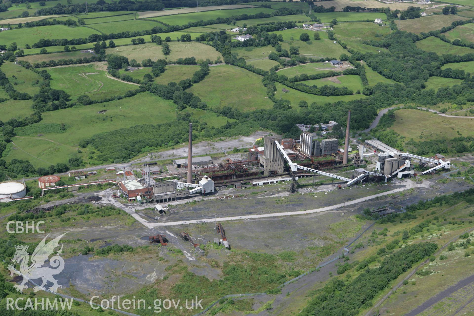RCAHMW colour oblique photograph of Cwm Coking Works, Llantwit Fardre. Taken by Toby Driver on 21/07/2008.