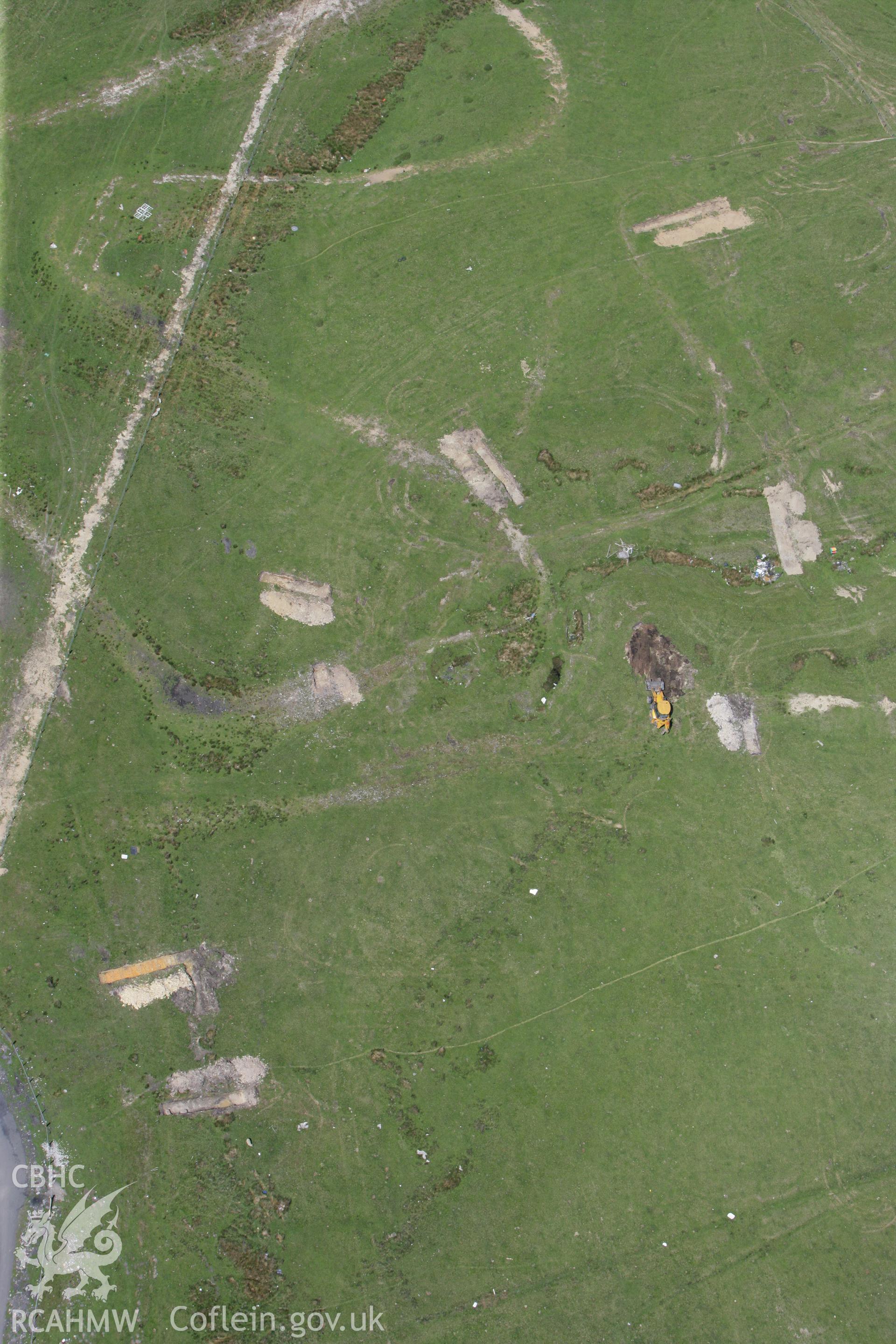 RCAHMW colour oblique photograph of excavations by the Glamorgan-Gwent Archaeological Trust at Ffos-y-fran, Merthyr Tydfil. Taken by Toby Driver on 09/06/2008.