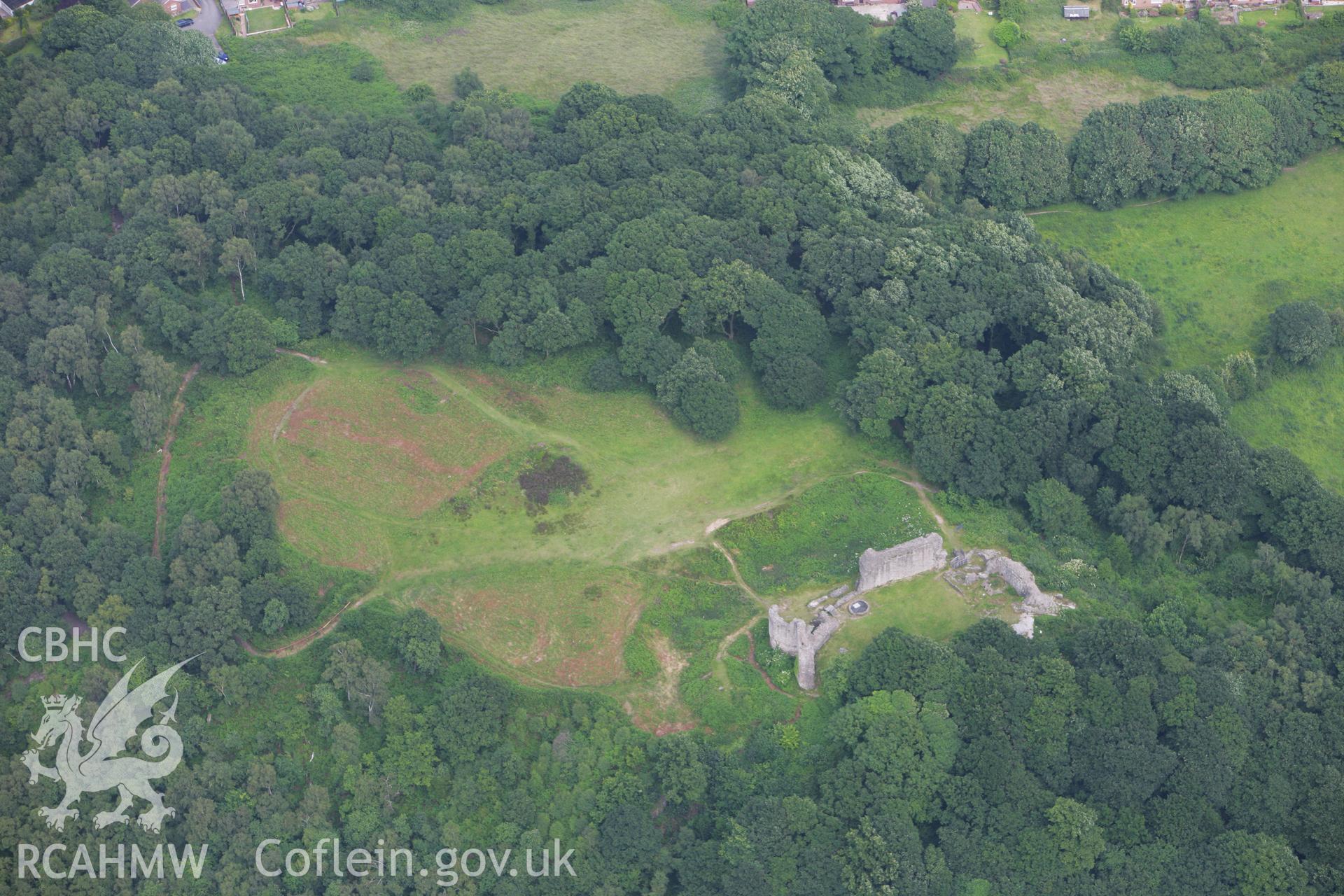 RCAHMW colour oblique photograph of Caergwrle Castle. Taken by Toby Driver on 01/07/2008.
