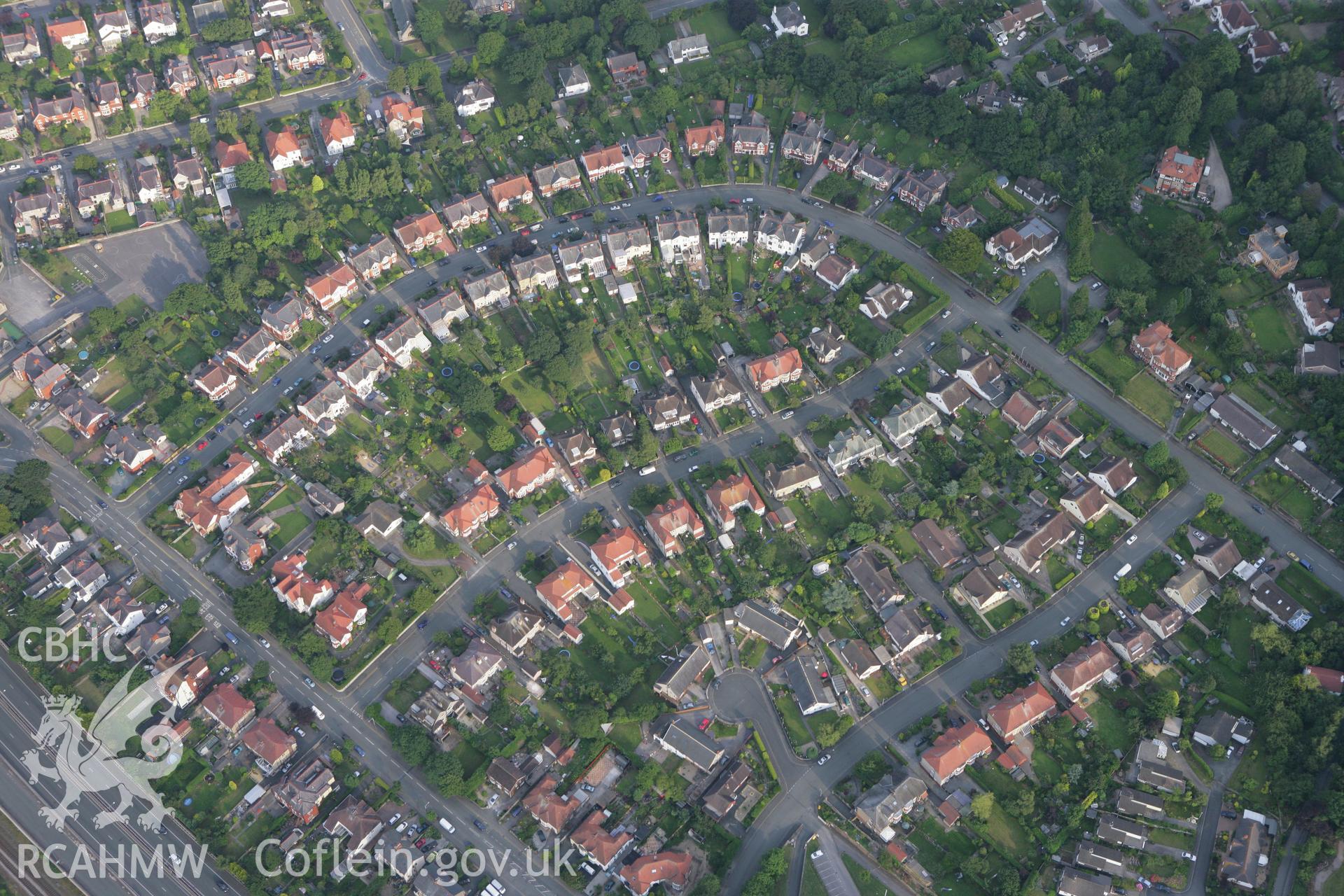 RCAHMW colour oblique photograph of Colwyn Bay housing, dating from the 1920s onwards. Taken by Toby Driver on 24/07/2008.