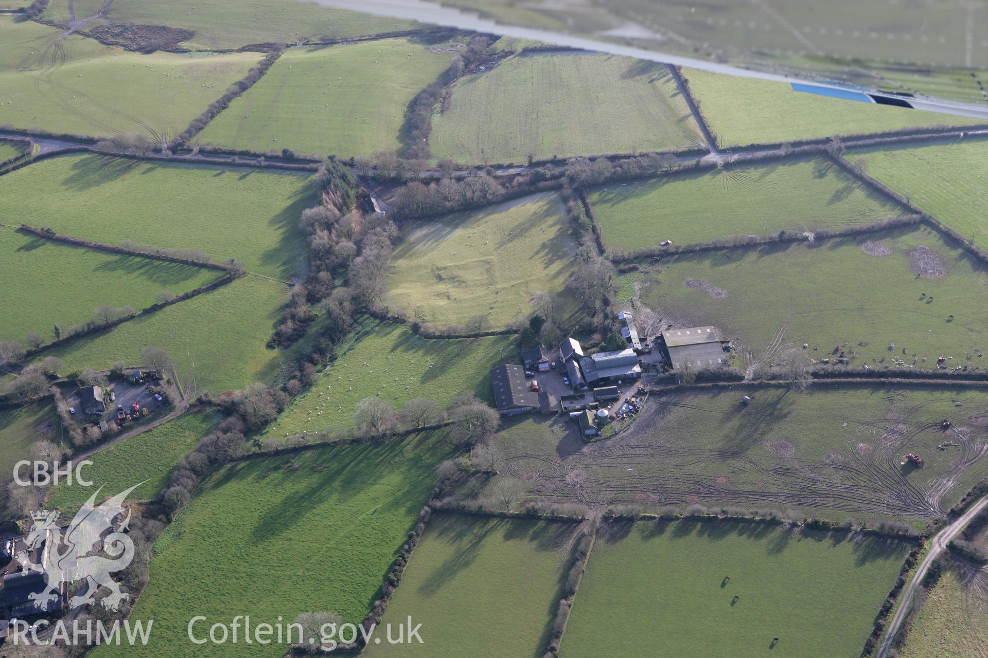 RCAHMW colour oblique photograph of Blaen y rangell. Taken by Toby Driver on 15/12/2008.