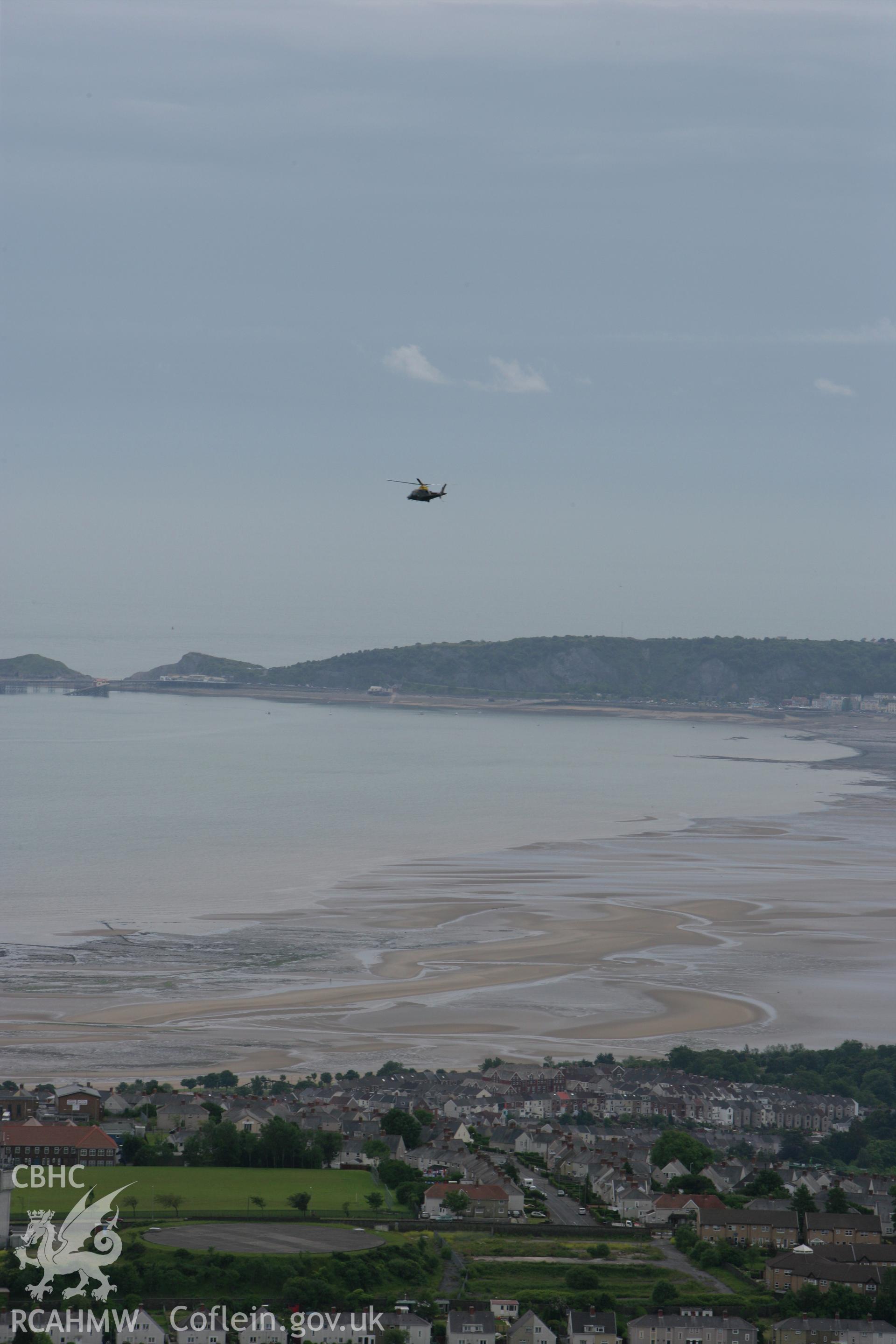 RCAHMW colour oblique photograph of view looking south over Swansea Bay, from Townhill housing estate, Swansea. Taken by Toby Driver on 20/06/2008.
