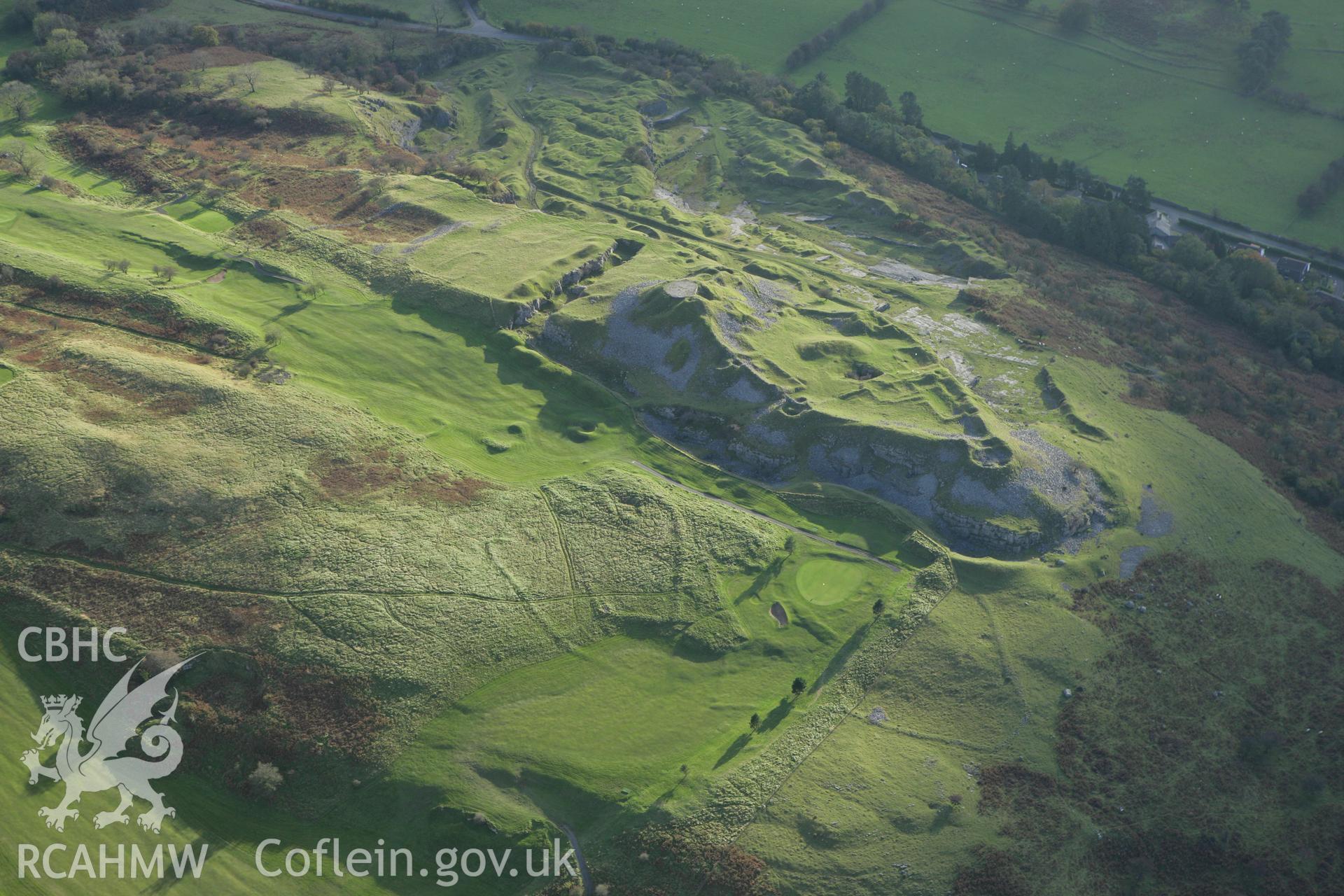 RCAHMW colour oblique photograph of Morlais Castle. Taken by Toby Driver on 16/10/2008.