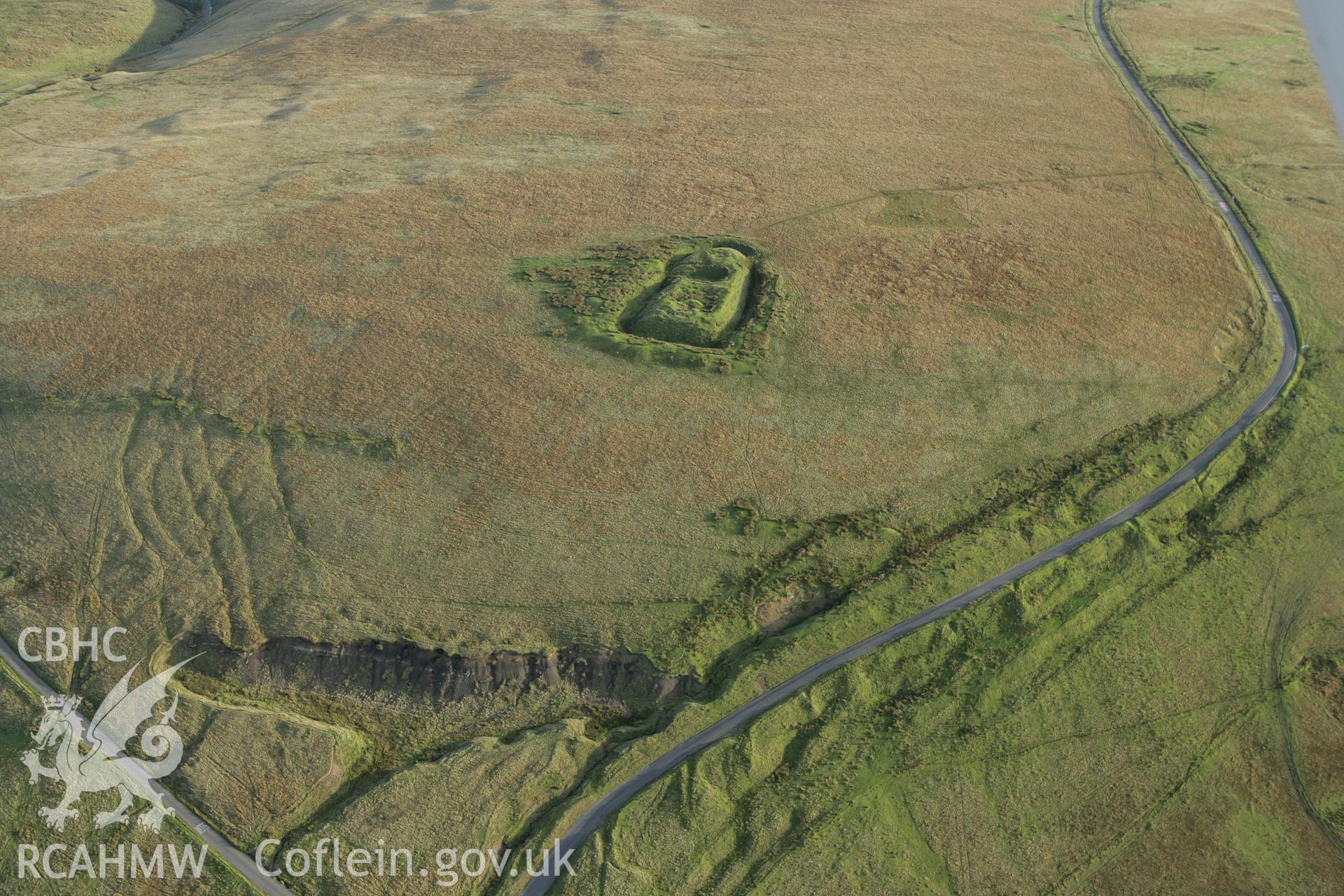 RCAHMW colour oblique photograph of Penlle'r Castell. Taken by Toby Driver on 16/10/2008.