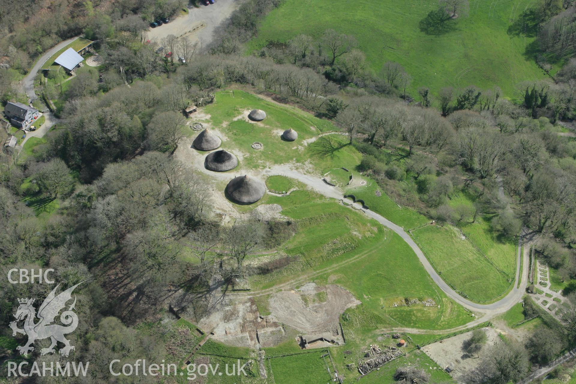 RCAHMW colour oblique photograph of Castell Henllys. Taken by Toby Driver on 24/04/2008.