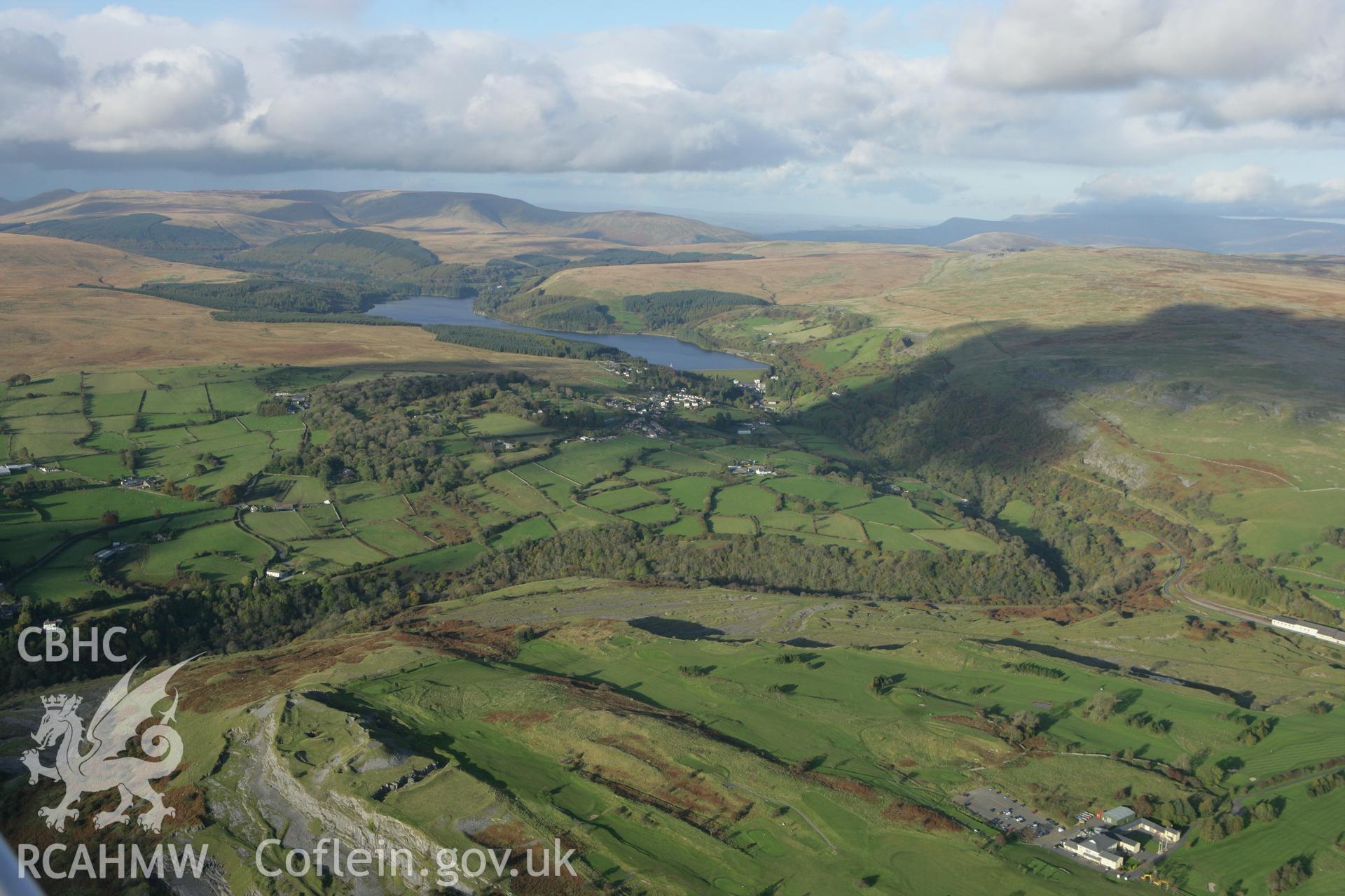 RCAHMW colour oblique photograph of Pontsticill reservoir, from the south. Taken by Toby Driver on 16/10/2008.