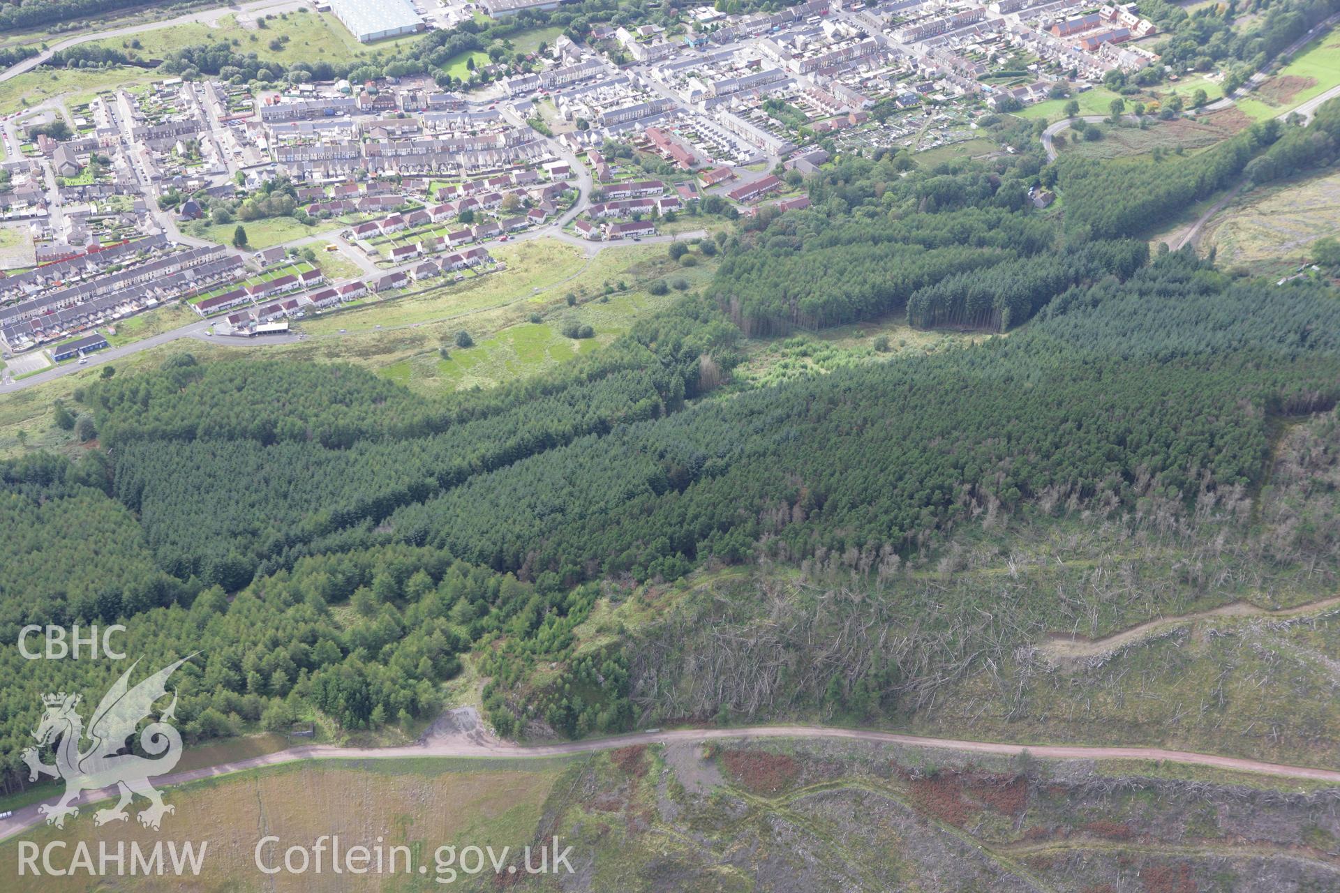 RCAHMW colour oblique photograph of Treherbert, from the north. Taken by Toby Driver on 12/09/2008.