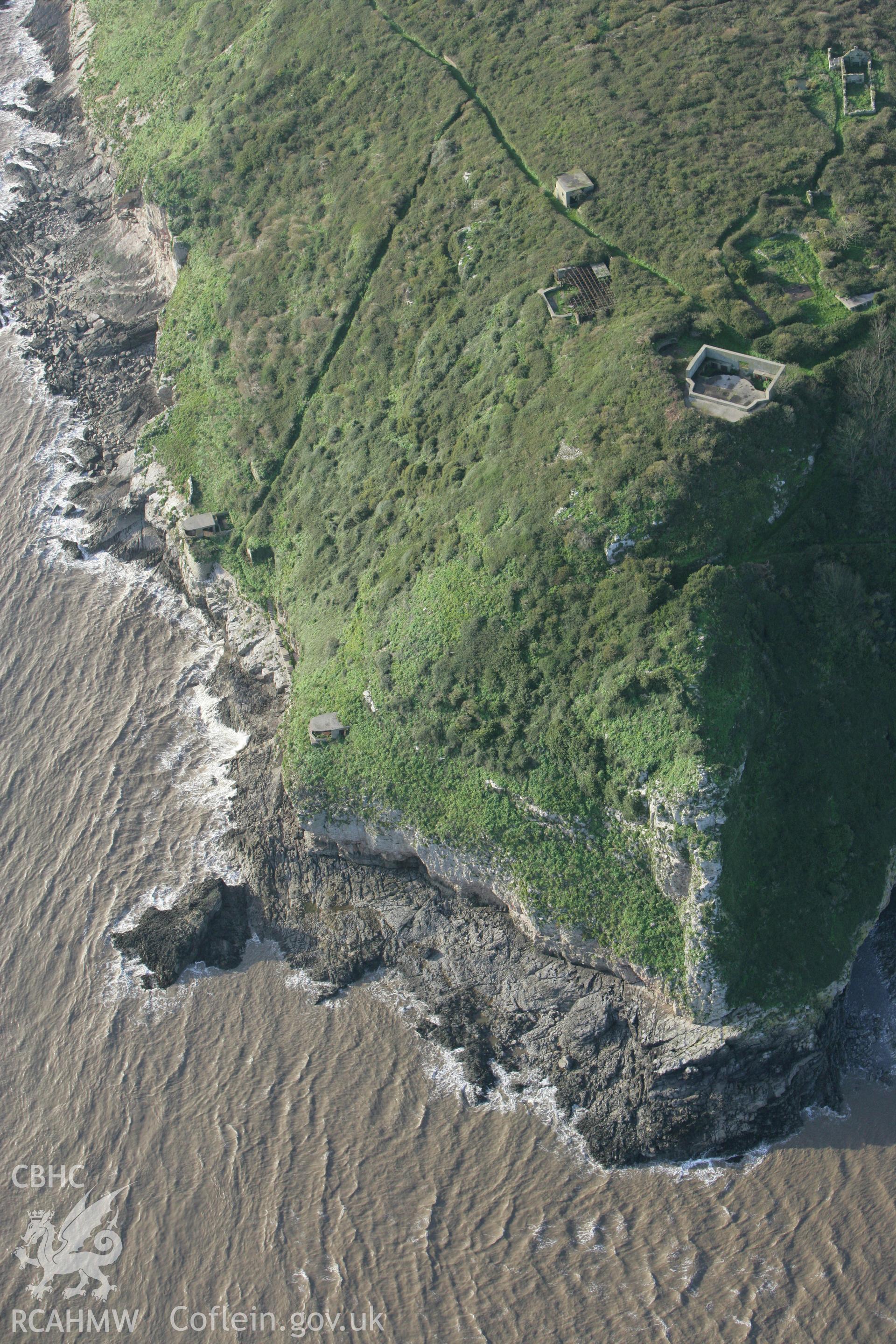 RCAHMW colour oblique photograph of Steep Holm  ENGLAND. Taken by Toby Driver on 12/11/2008.