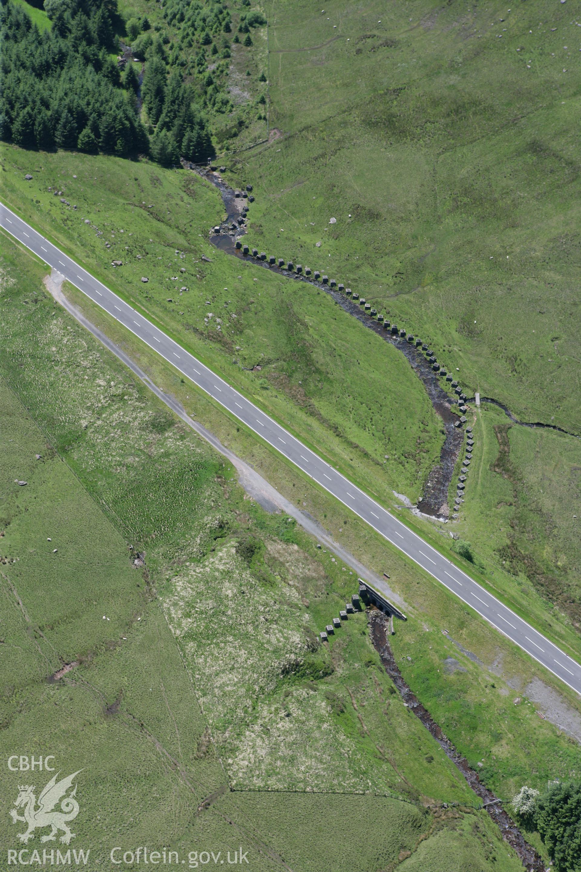 RCAHMW colour oblique photograph of Storey Arms Anti-Invasion Trenches. Taken by Toby Driver on 09/06/2008.