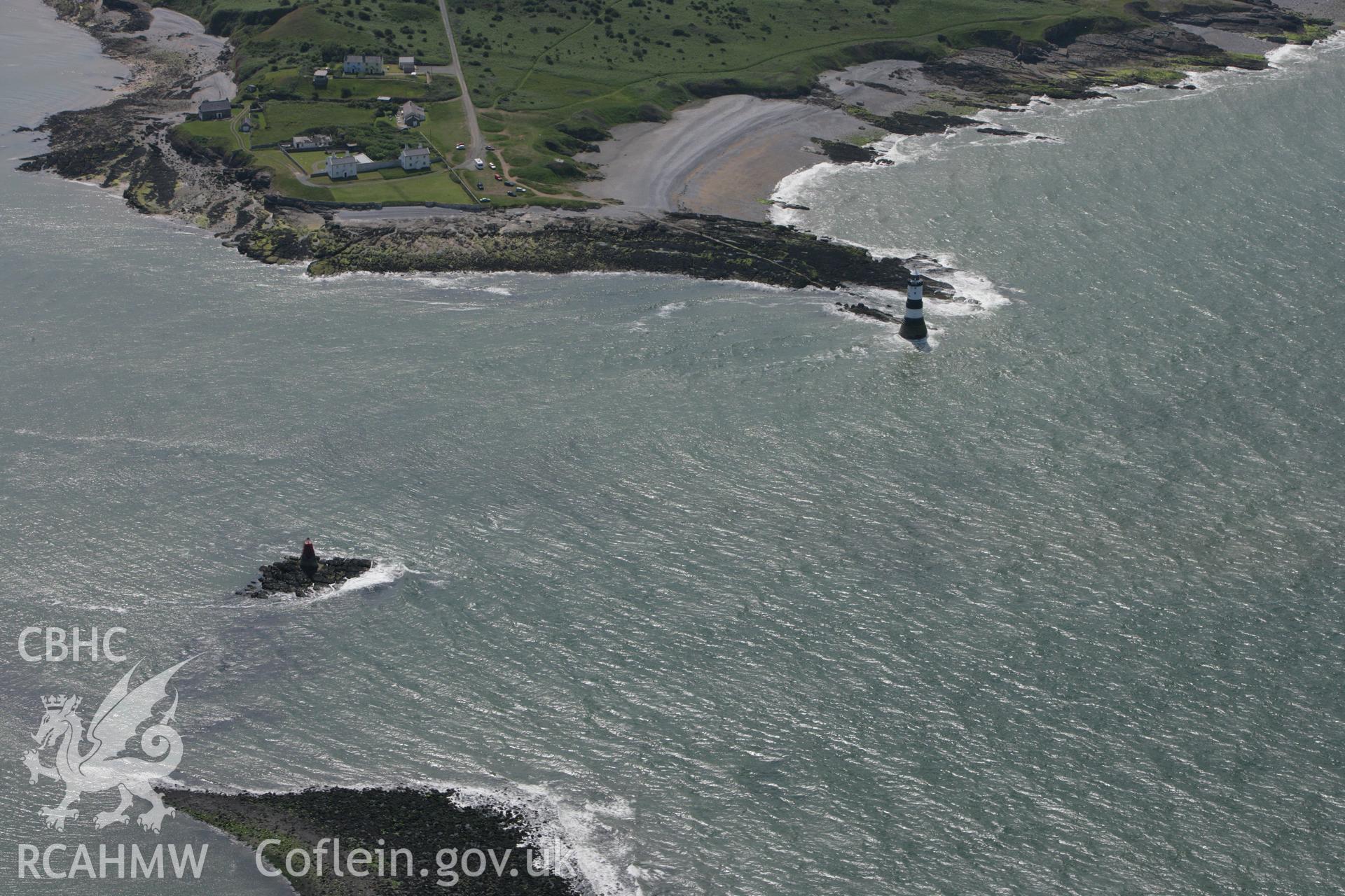 RCAHMW colour oblique photograph of Trwyn-du Lighthouse. Taken by Toby Driver on 13/06/2008.