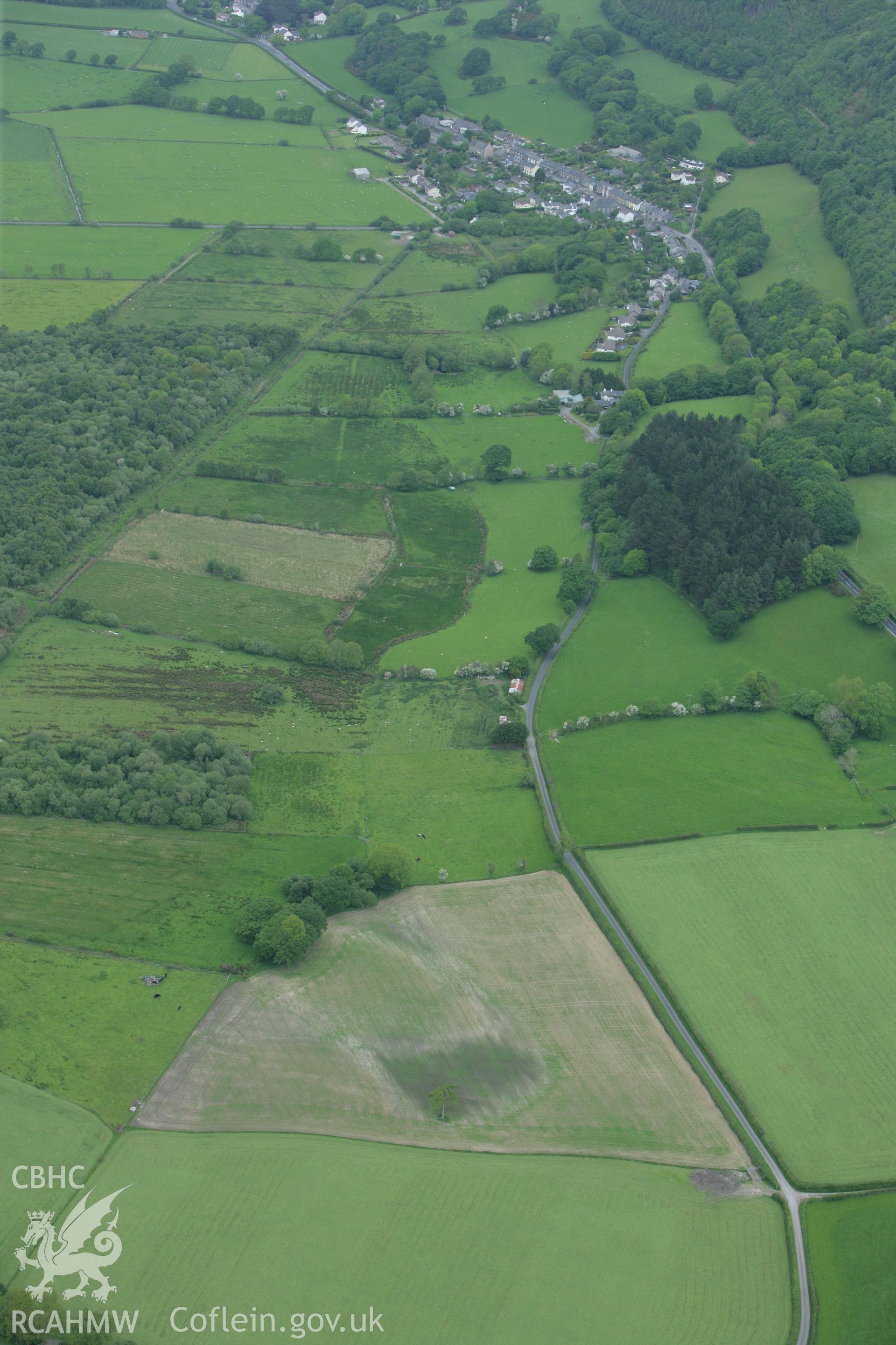 RCAHMW colour oblique photograph of Tre Taliesen village. Taken by Toby Driver on 20/05/2008.