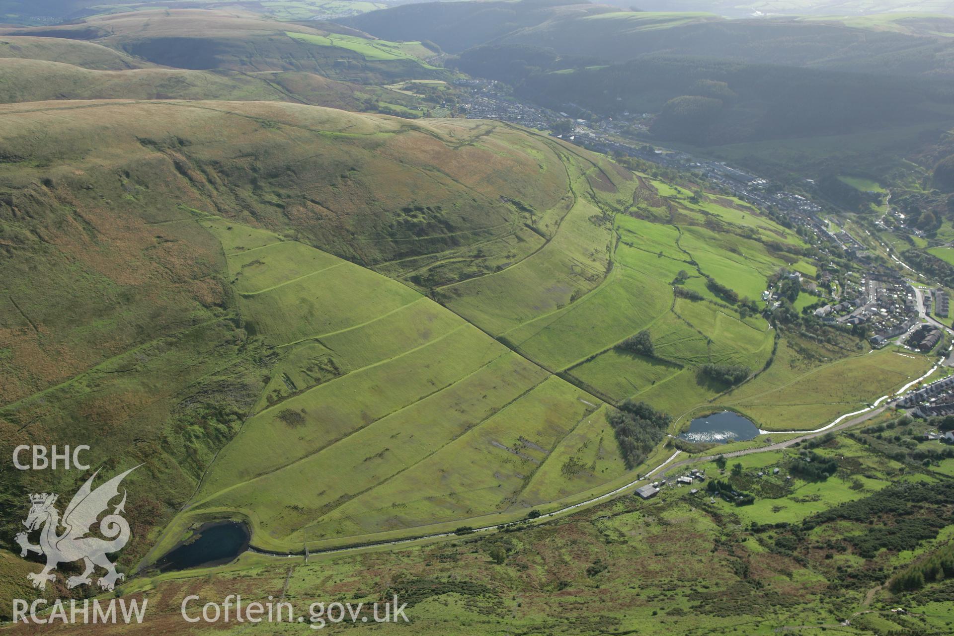 RCAHMW colour oblique photograph of Cwm Nant Hir Levels, Blaengarw. Taken by Toby Driver on 16/10/2008.