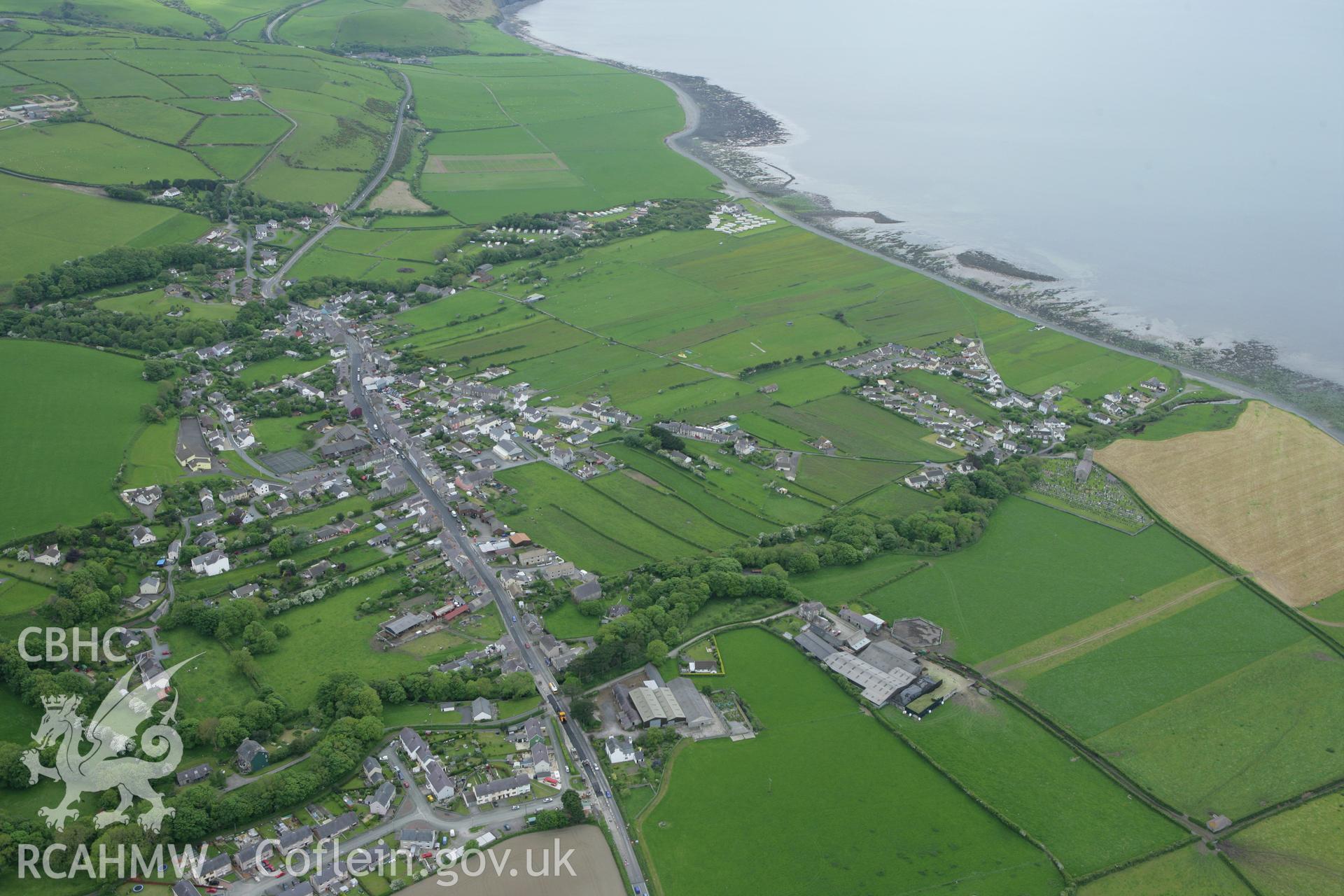 RCAHMW colour oblique photograph of Llanon village. Taken by Toby Driver on 20/05/2008.