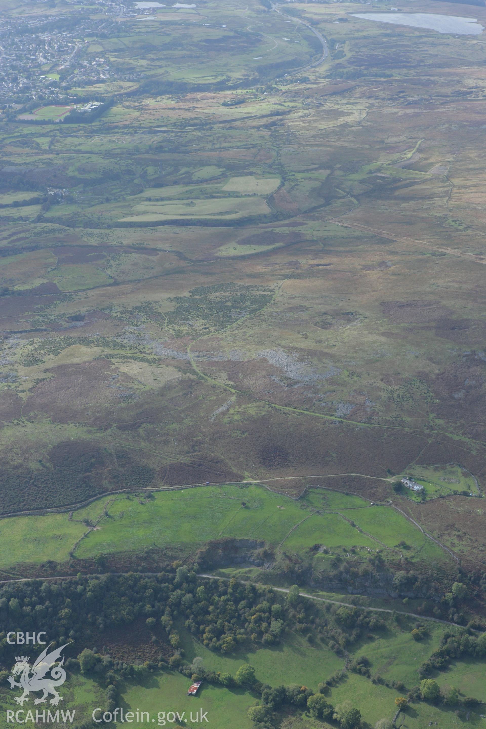 RCAHMW colour oblique photograph of Pant Draenog Tramroad I. Taken by Toby Driver on 10/10/2008.