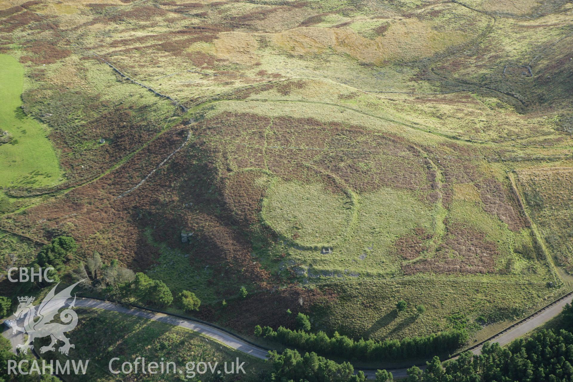 RCAHMW colour oblique photograph of Maendy Camp. Taken by Toby Driver on 16/10/2008.