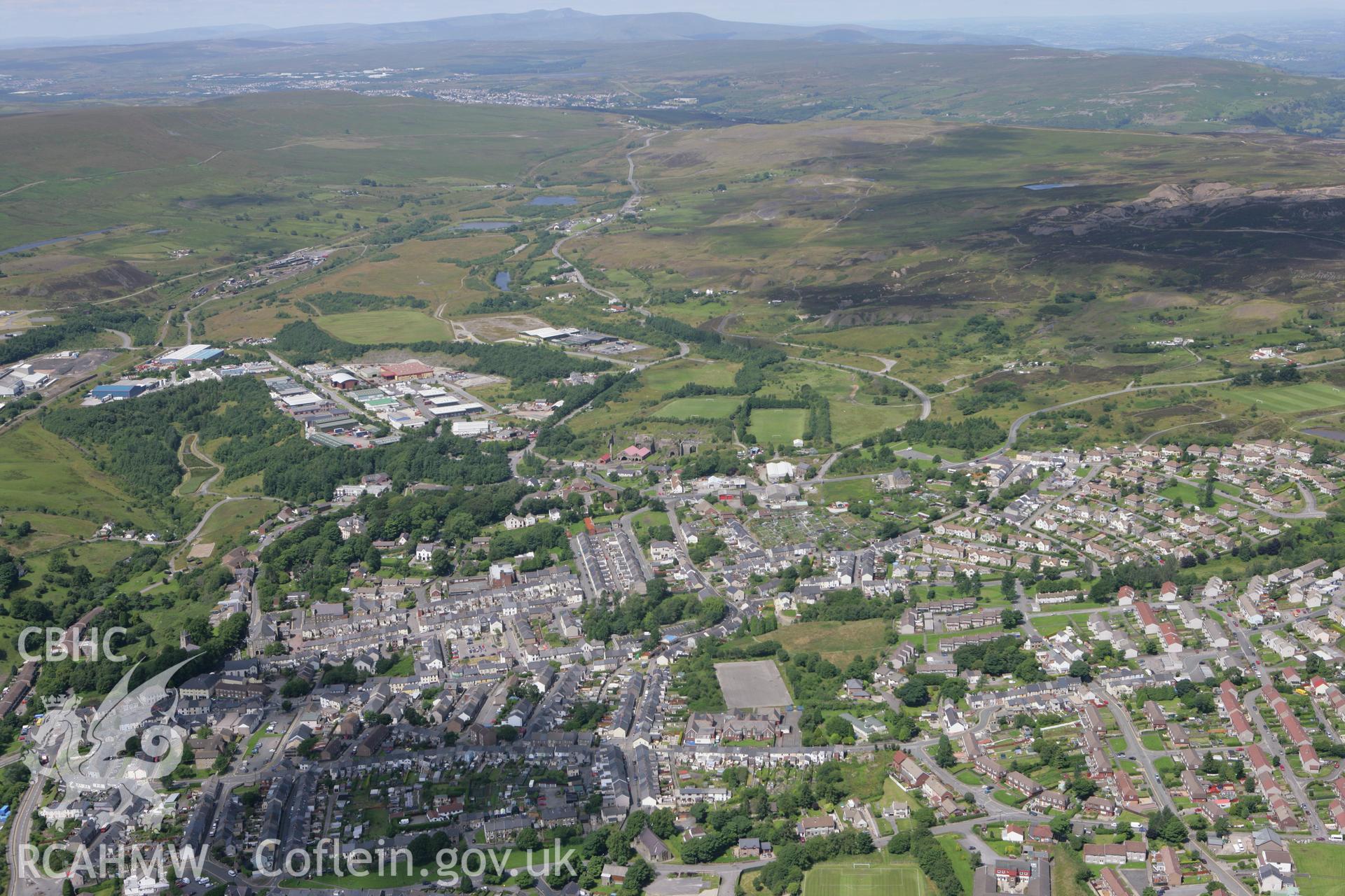 RCAHMW colour oblique photograph of Blaenavon townscape, from the east. Taken by Toby Driver on 21/07/2008.