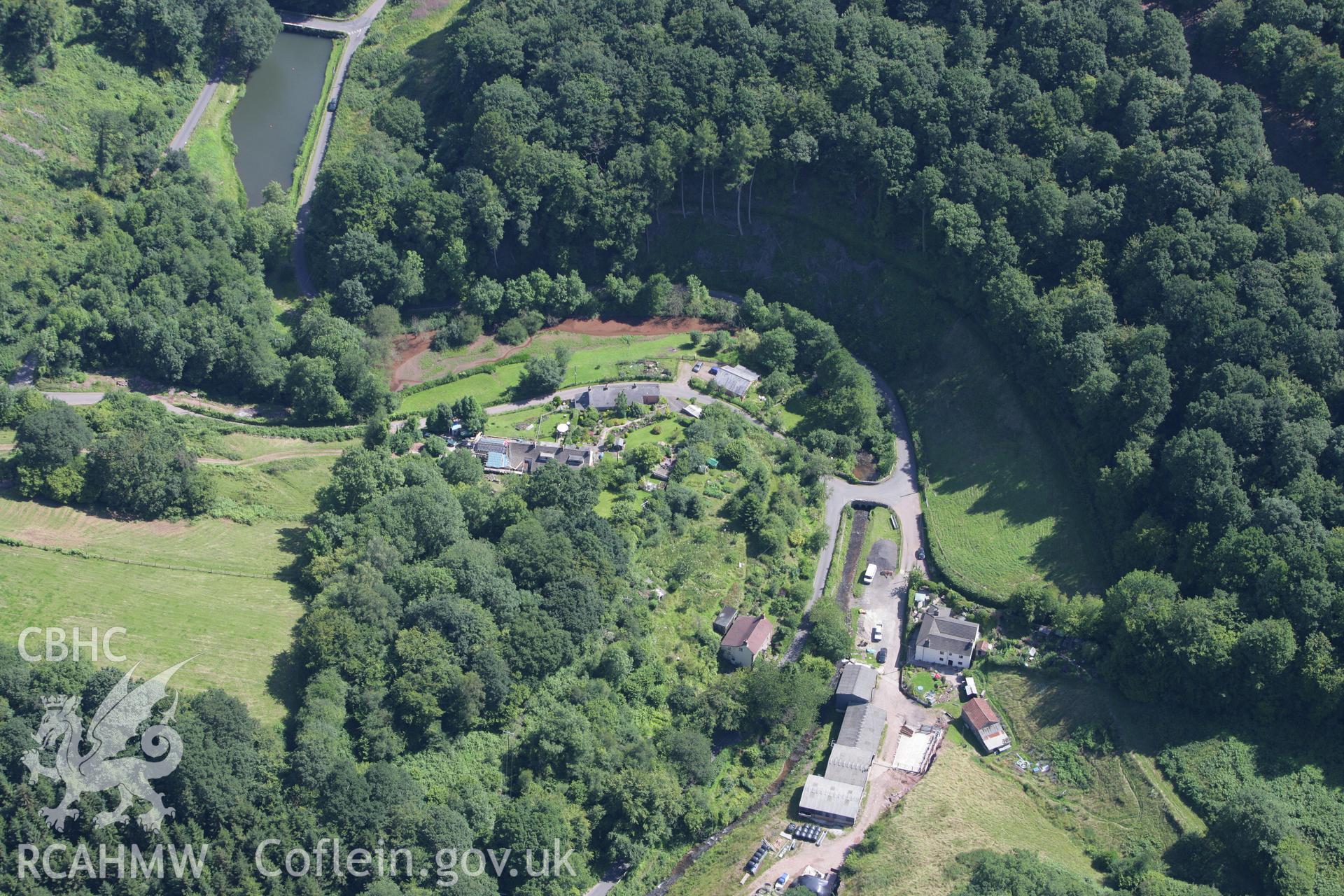 RCAHMW colour oblique photograph of Tintern Upper Wire Works (New Tongs Mill). Taken by Toby Driver on 21/07/2008.