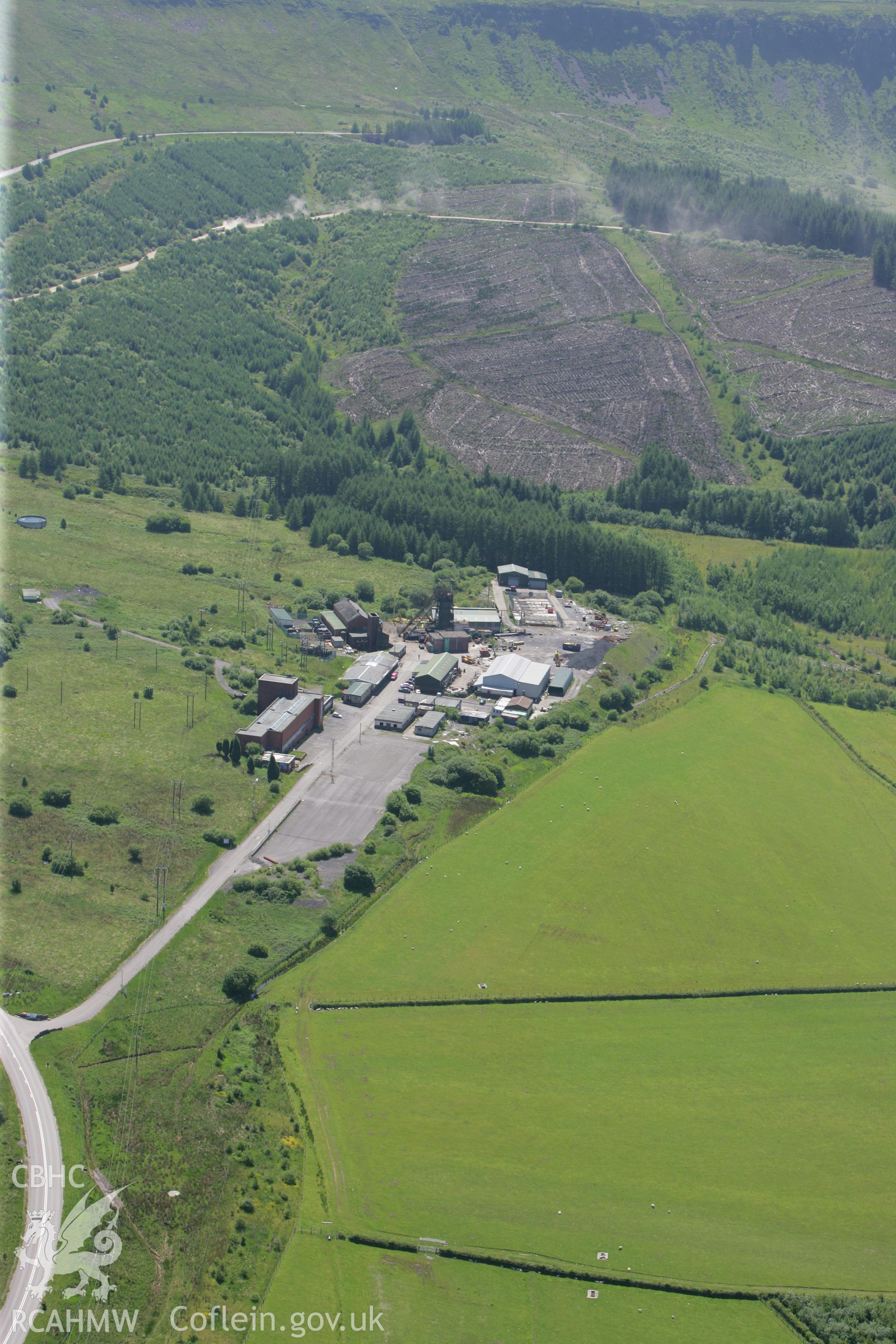 RCAHMW colour oblique photograph of Tower Colliery, prior to demolition. Taken by Toby Driver on 09/06/2008.