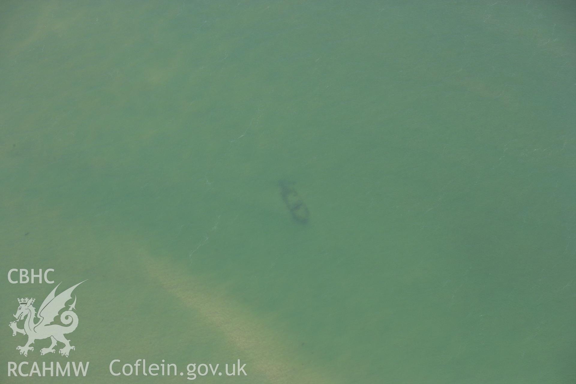 RCAHMW colour oblique photograph of South Sands Wreck I. Taken by Toby Driver on 13/06/2008.