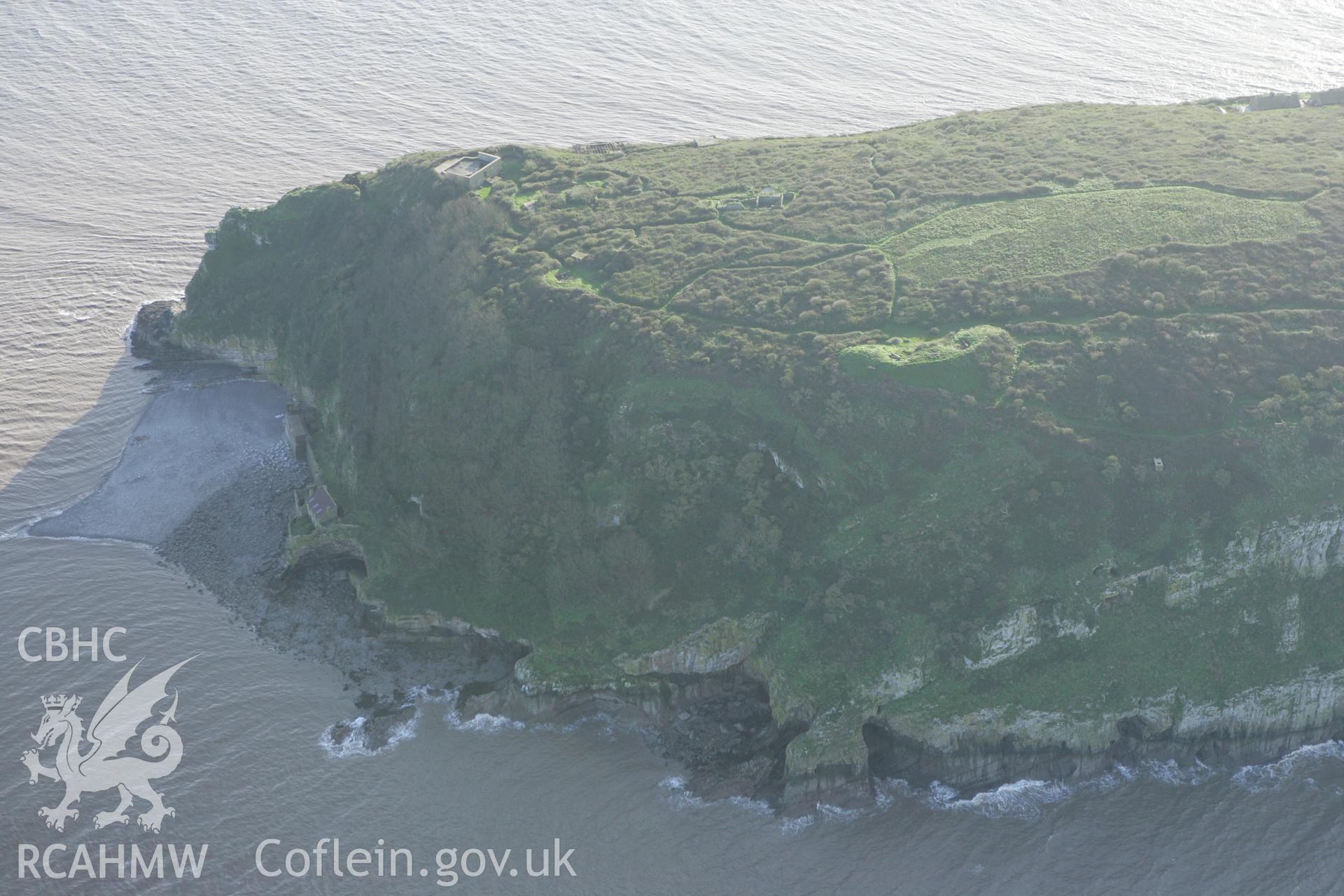RCAHMW colour oblique photograph of Steep Holm  ENGLAND. Taken by Toby Driver on 12/11/2008.