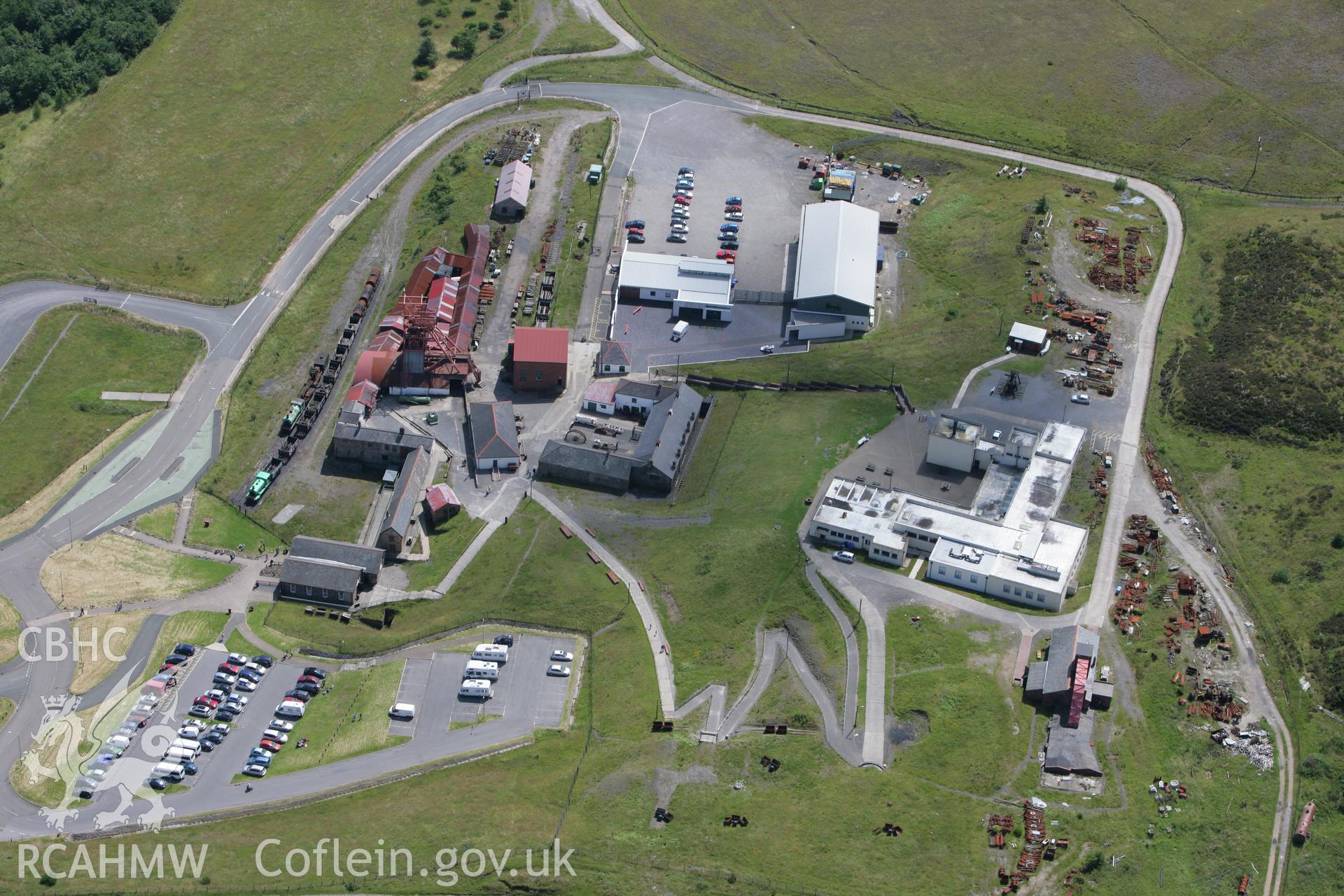 RCAHMW colour oblique photograph of Big Pit Coal Mine, Blaenavon. Taken by Toby Driver on 21/07/2008.