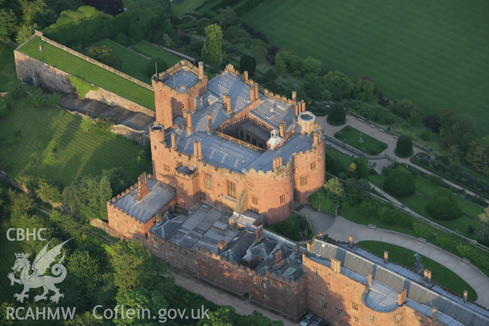 RCAHMW colour oblique photograph of Powis Castle (Powys Castle). Taken by Toby Driver on 24/07/2008.
