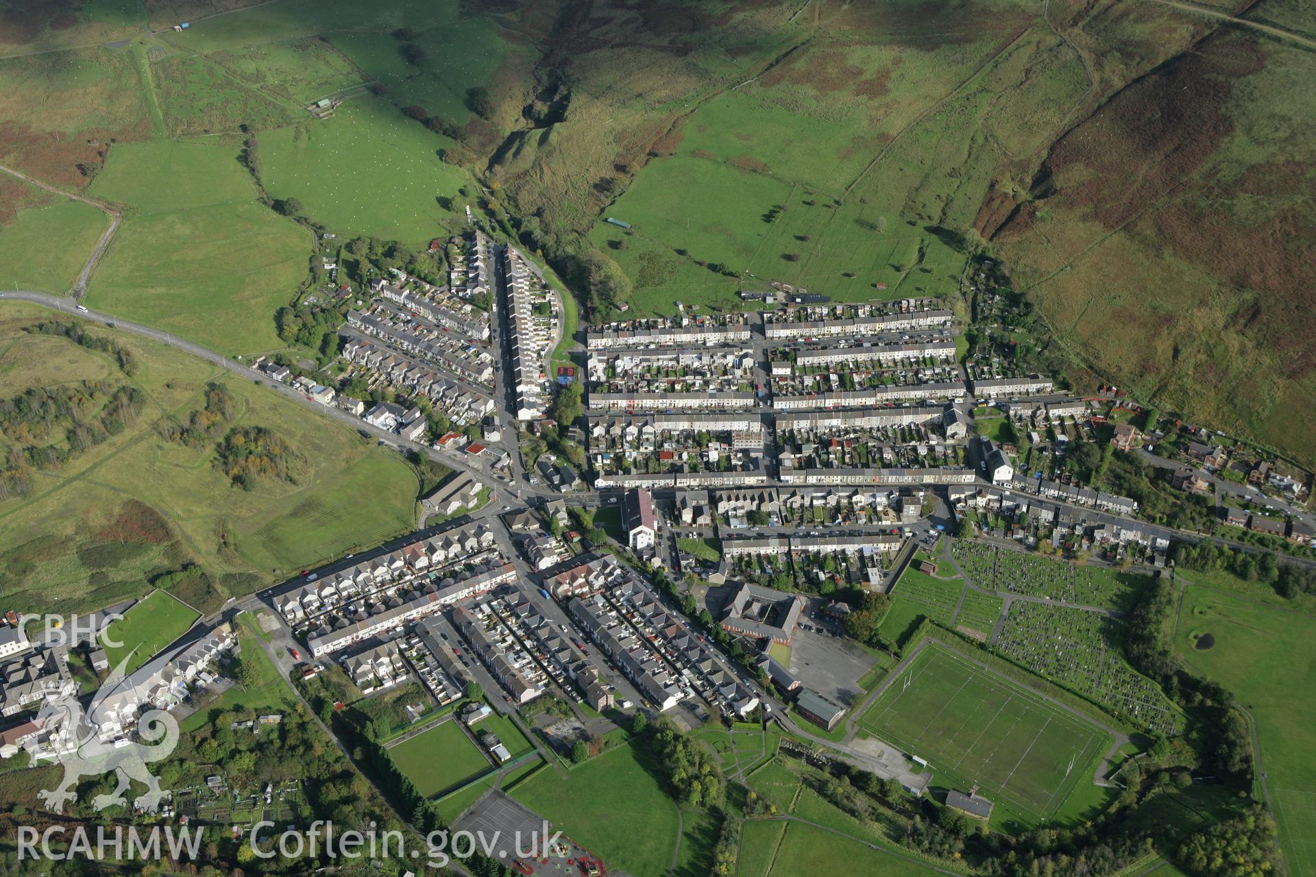 RCAHMW colour oblique photograph of Price Town. Taken by Toby Driver on 16/10/2008.