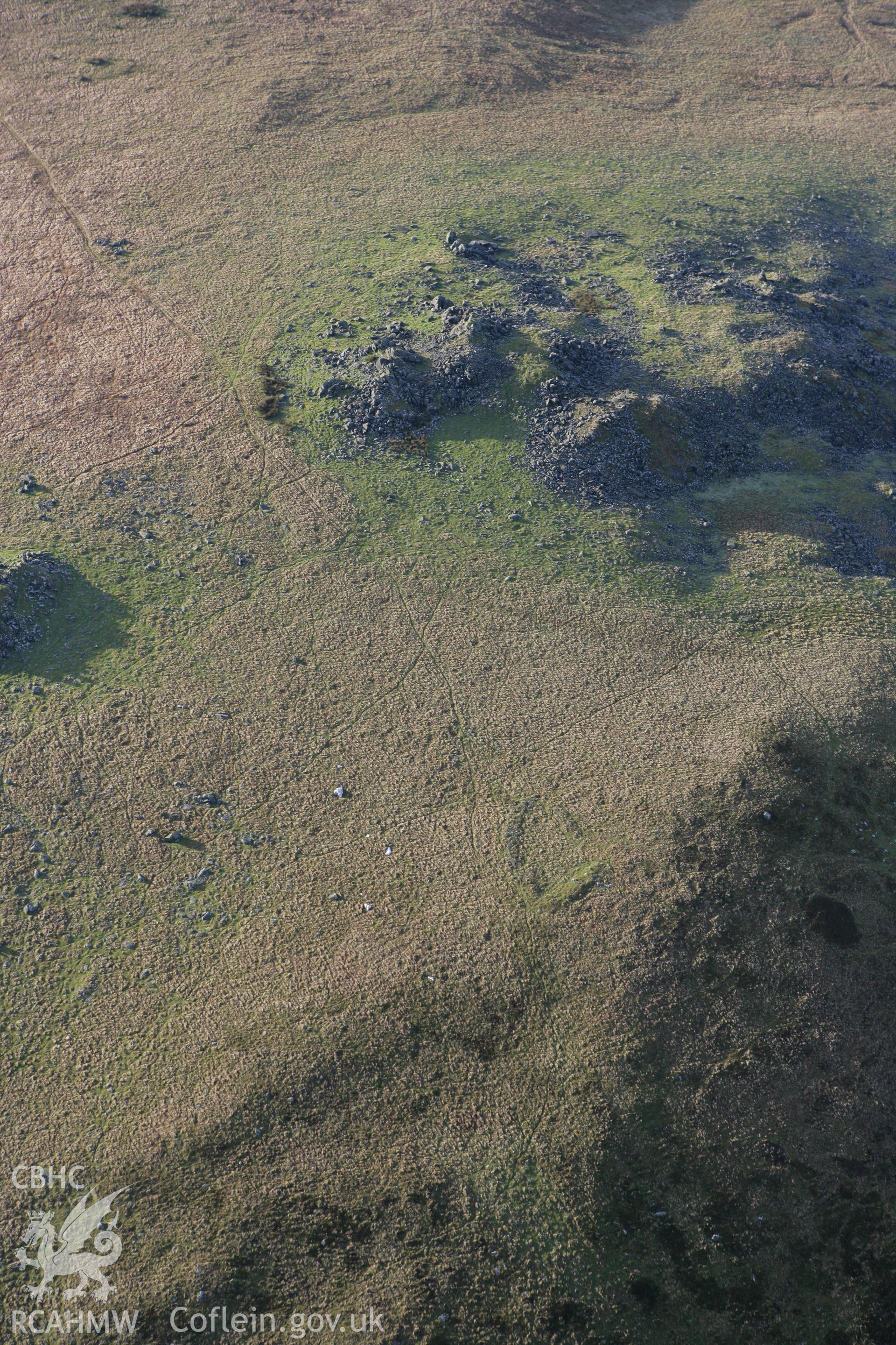 RCAHMW colour oblique photograph of Carn Breseb enclosure, possible sheep fold. Taken by Toby Driver on 15/12/2008.