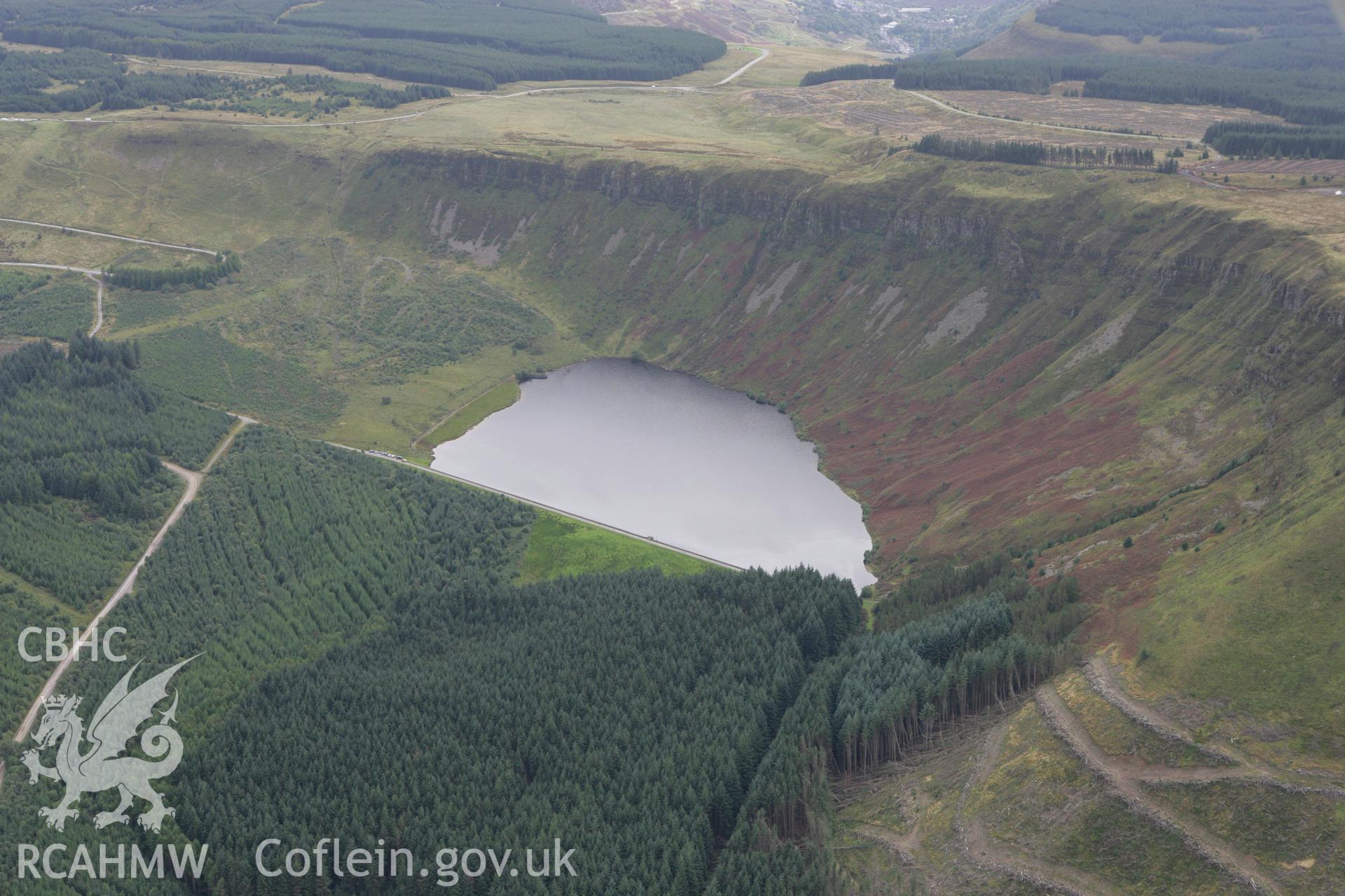 RCAHMW colour oblique photograph of Llyn Fawr. Taken by Toby Driver on 12/09/2008.