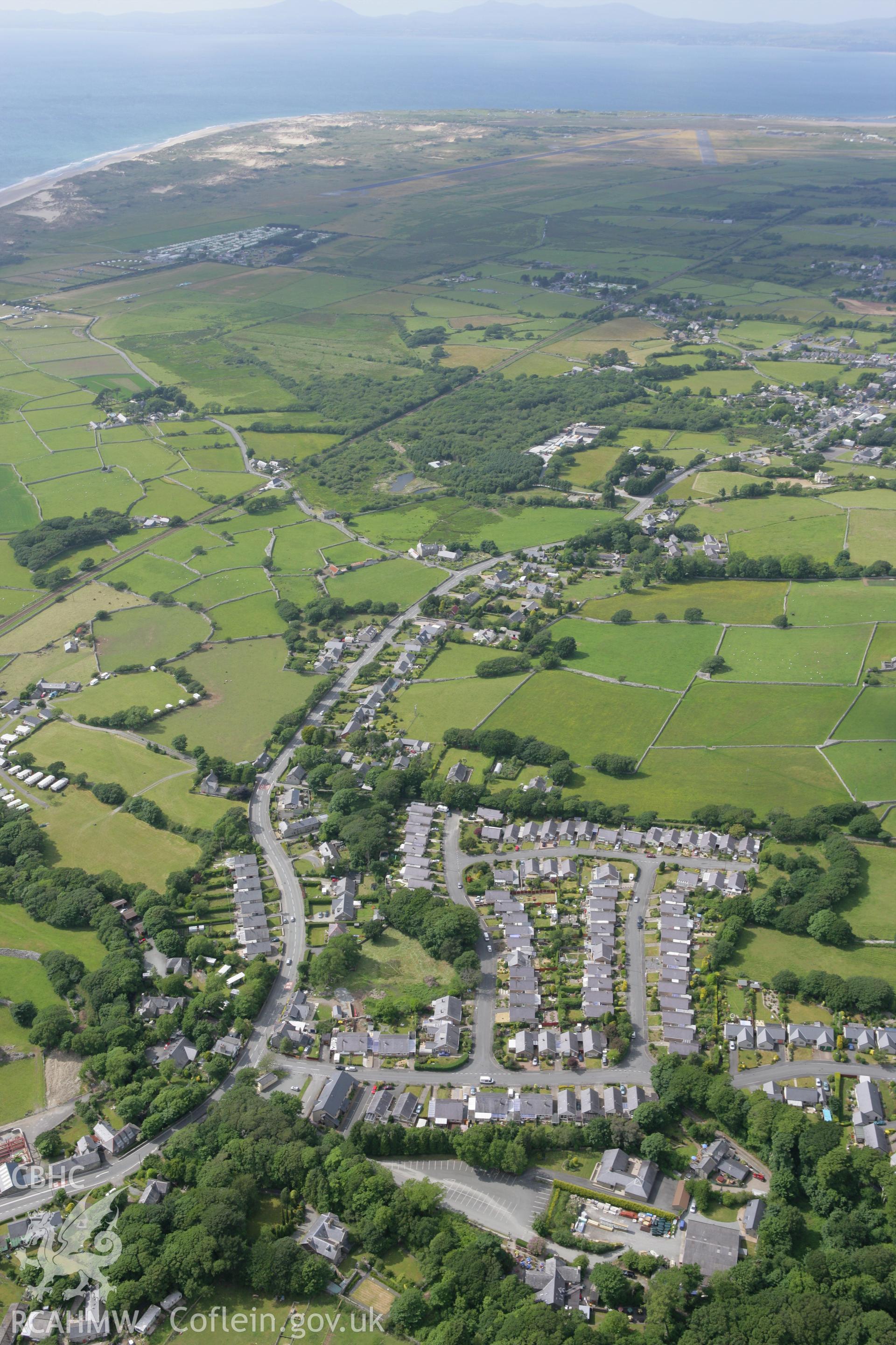 RCAHMW colour oblique photograph of housing estate at Tal-y-Bont. Taken by Toby Driver on 13/06/2008.