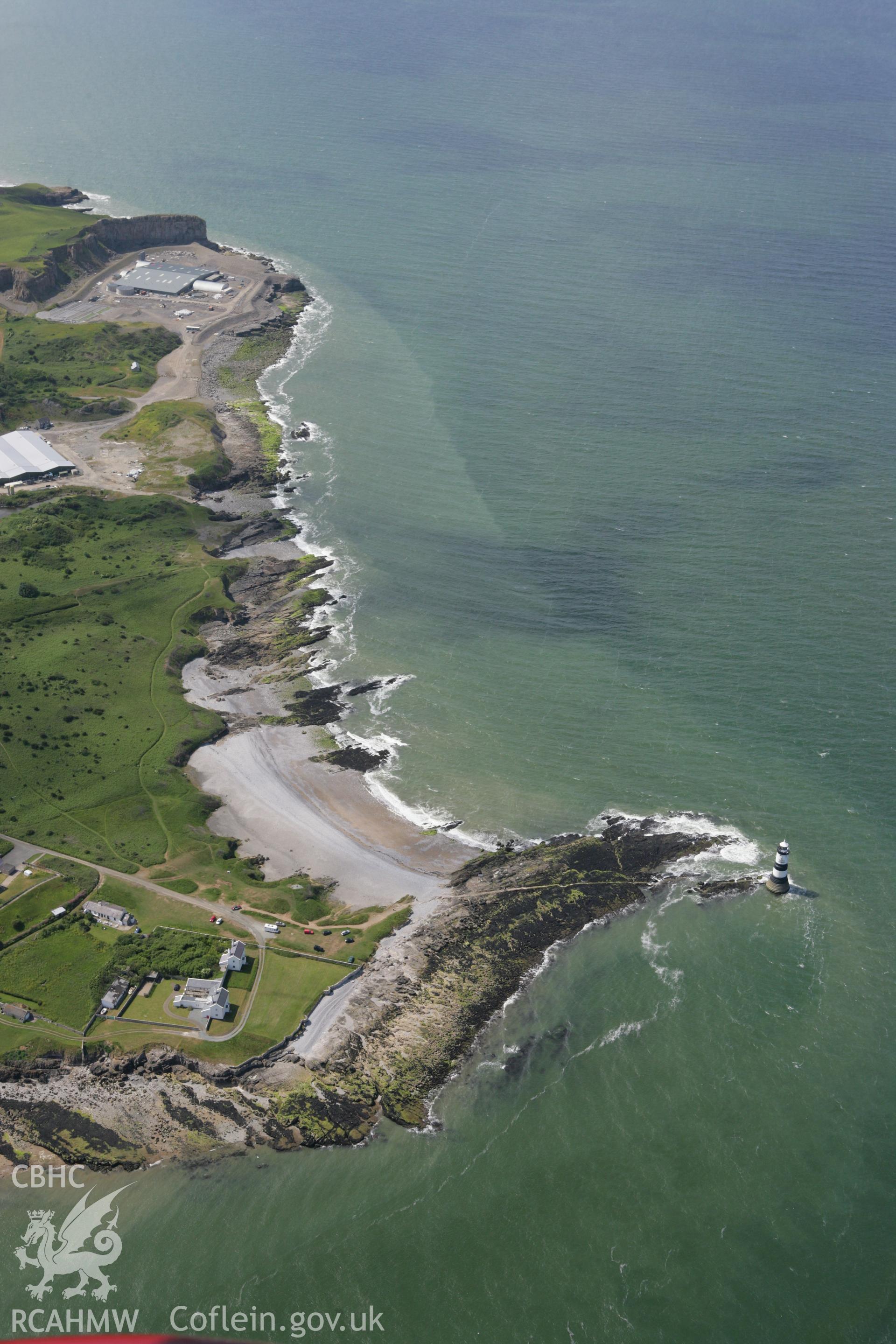 RCAHMW colour oblique photograph of Trwyn-du Lighthouse. Taken by Toby Driver on 13/06/2008.