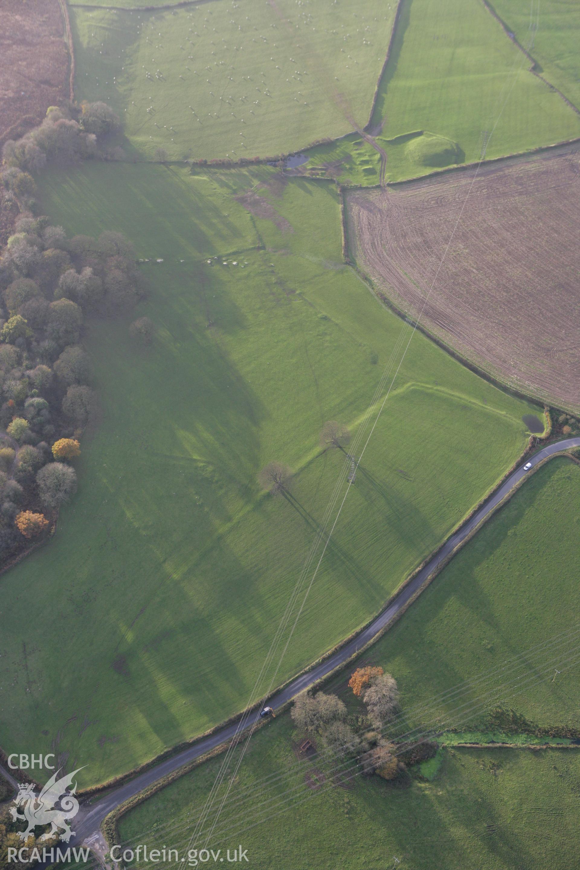 RCAHMW colour oblique photograph of Stormy Castle. Taken by Toby Driver on 12/11/2008.