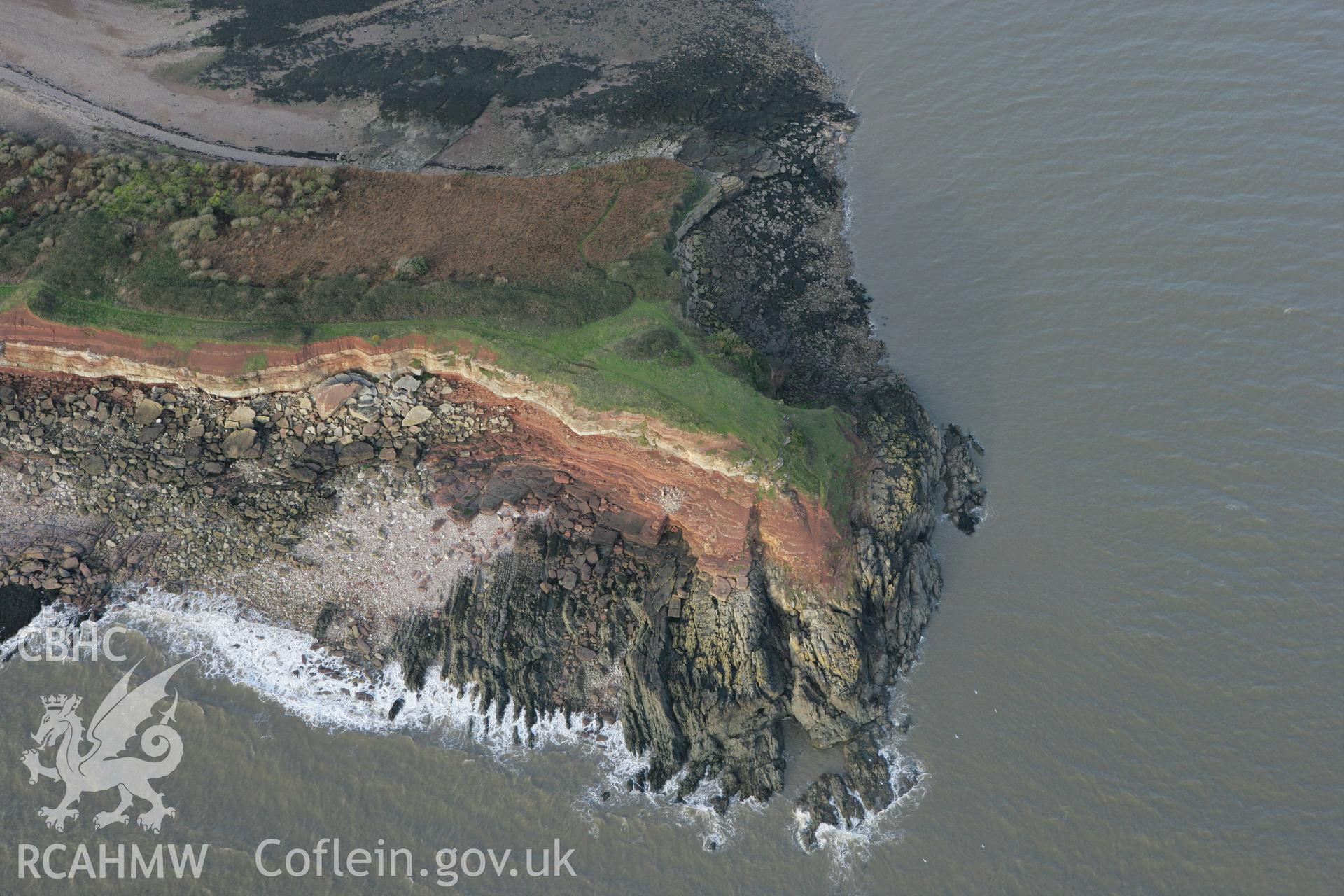 RCAHMW colour oblique photograph of Sully Island Promontory Fort. Taken by Toby Driver on 12/11/2008.