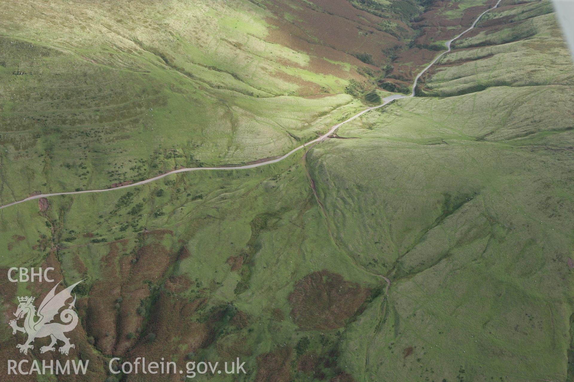 RCAHMW colour oblique photograph of braided trackway, Gospel Pass. Taken by Toby Driver on 10/10/2008.