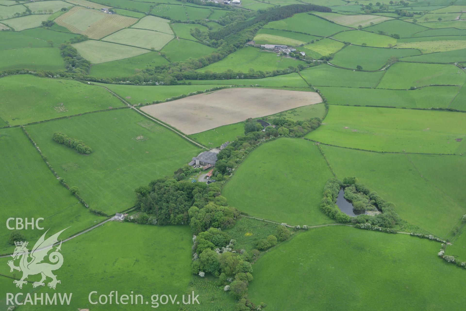 RCAHMW colour oblique photograph of Tan-y-graig Farm, Llanfarian. Taken by Toby Driver on 20/05/2008.
