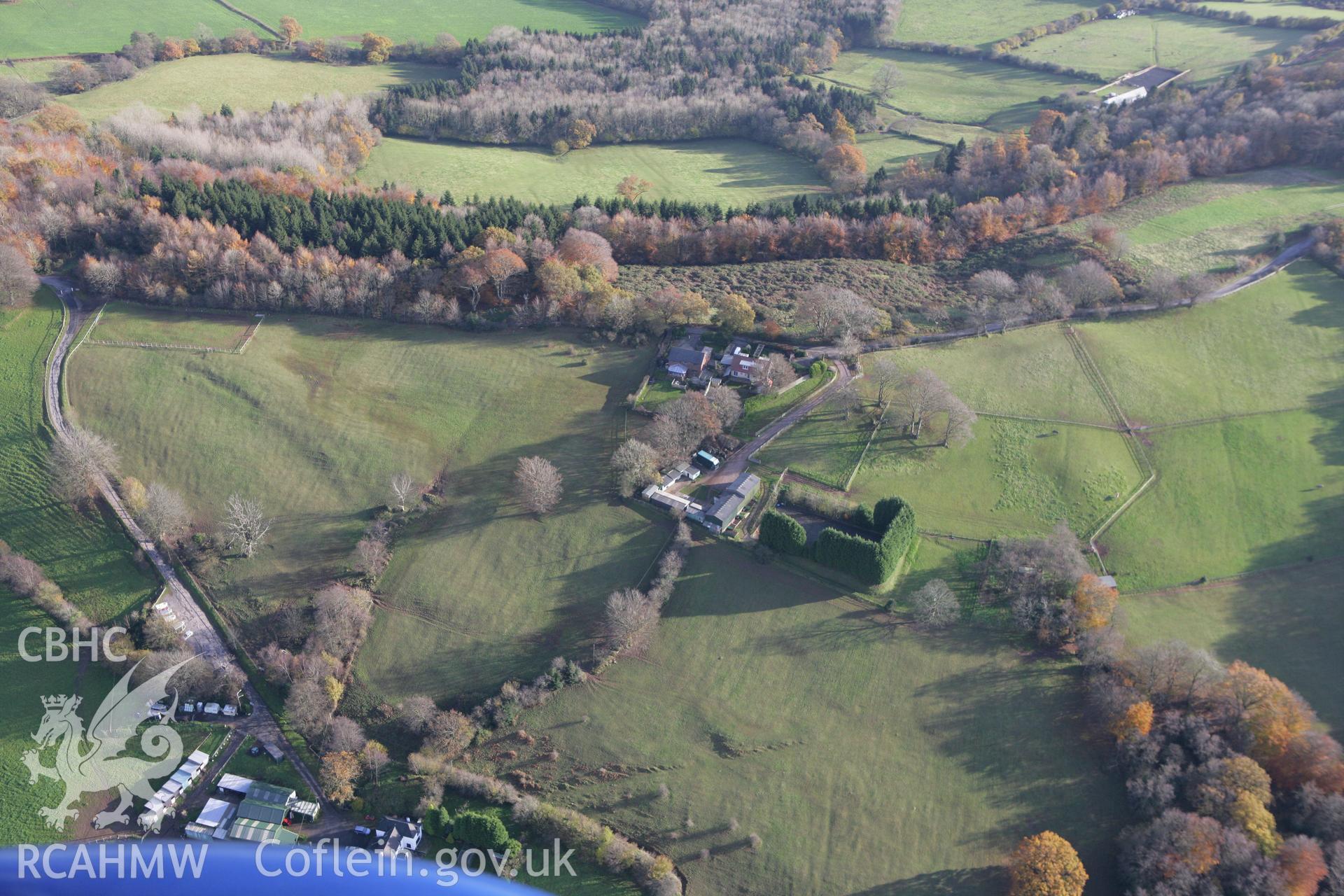 RCAHMW colour oblique photograph of Ty Coed, Wenallt. Taken by Toby Driver on 12/11/2008.