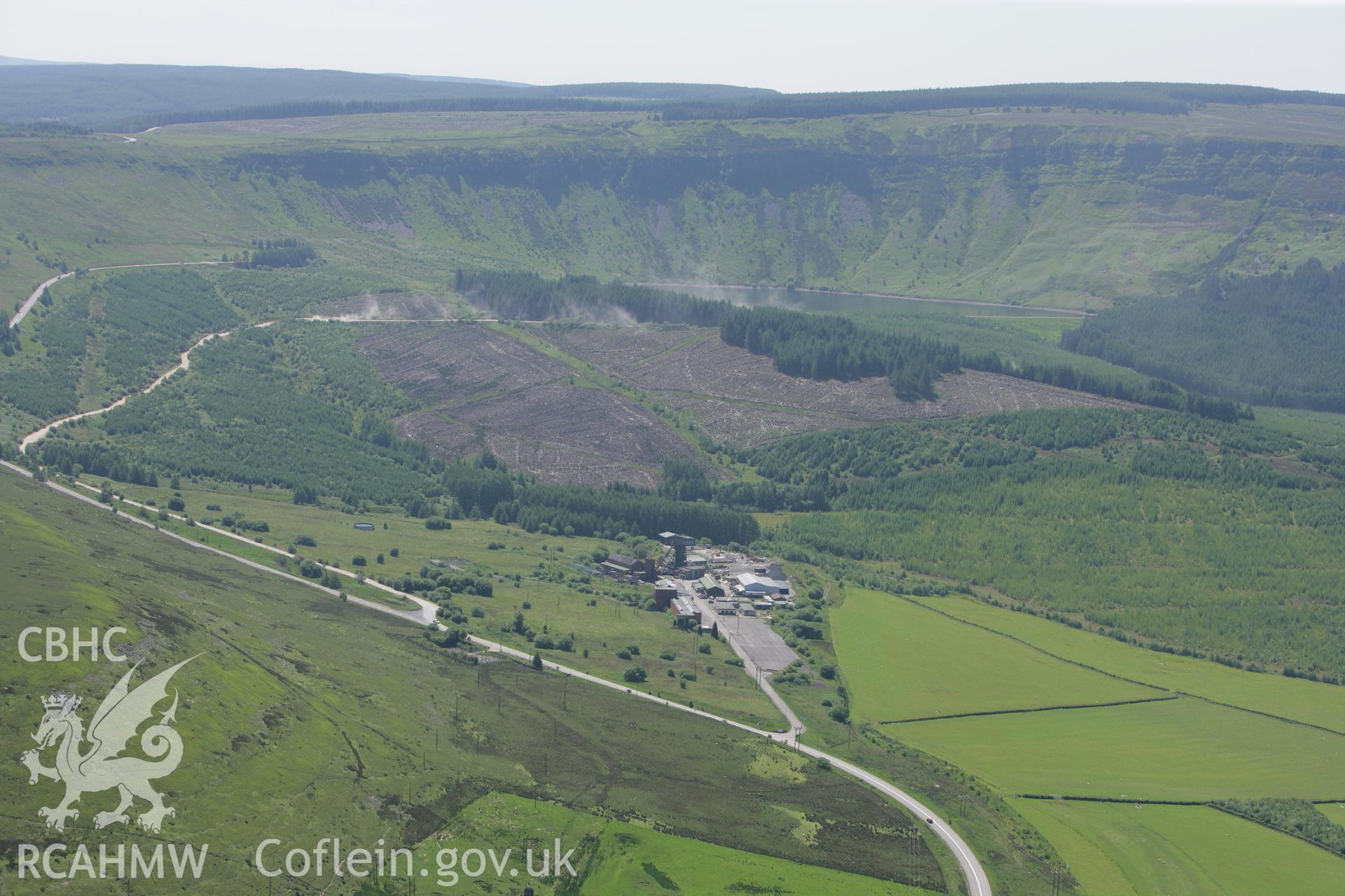 RCAHMW colour oblique photograph of Tower Colliery, prior to demolition. Taken by Toby Driver on 09/06/2008.