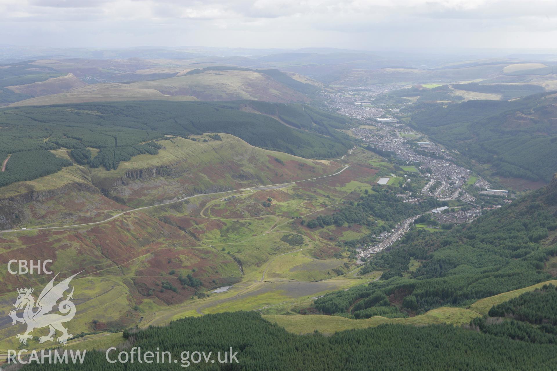 RCAHMW colour oblique photograph of Fernhill Collieries, Blaenrhondda. Taken by Toby Driver on 12/09/2008.