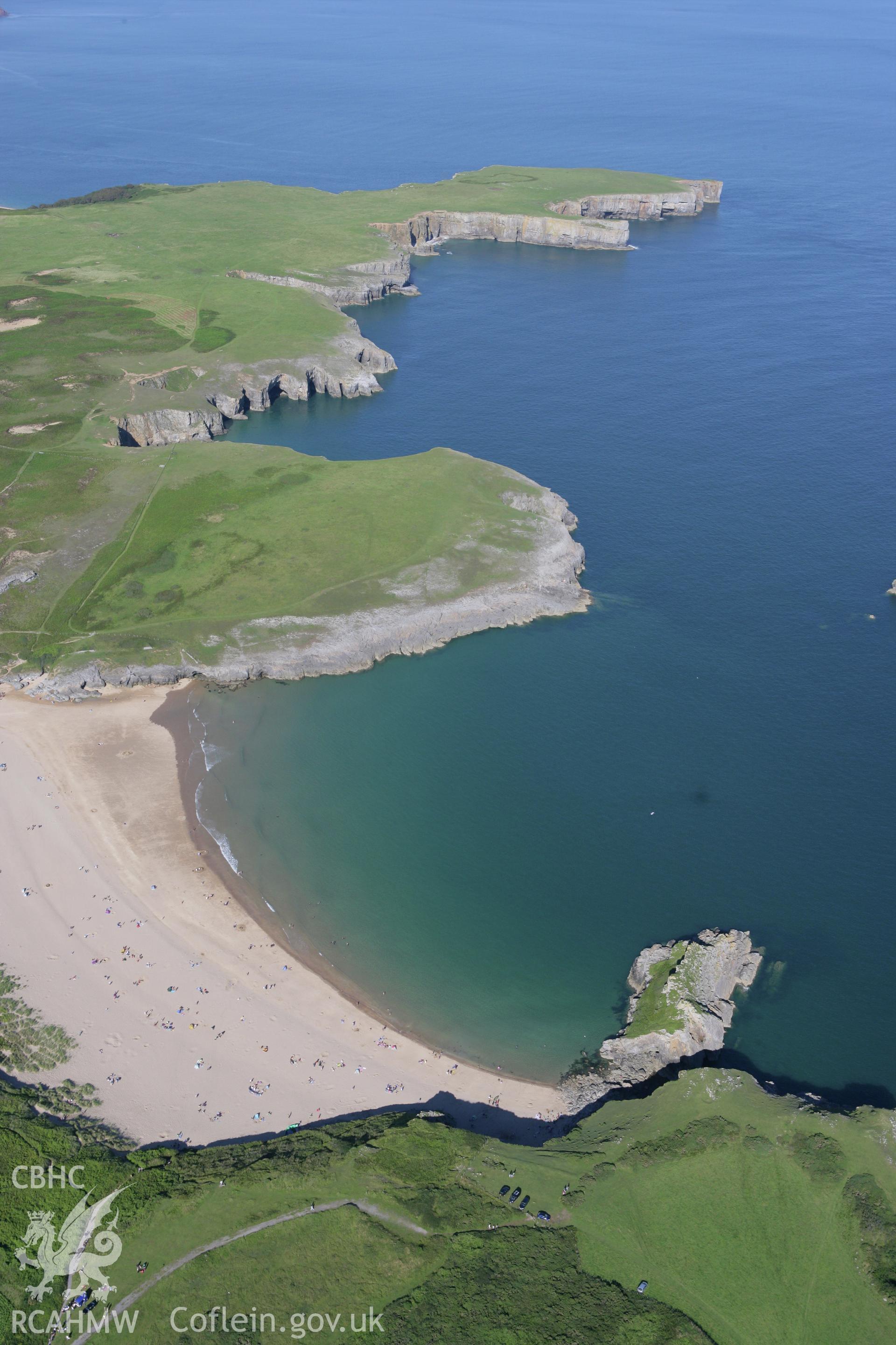 RCAHMW colour oblique aerial photograph of Stackpole Warren National Trust property, east of Bosherton. Taken on 30 July 2007 by Toby Driver