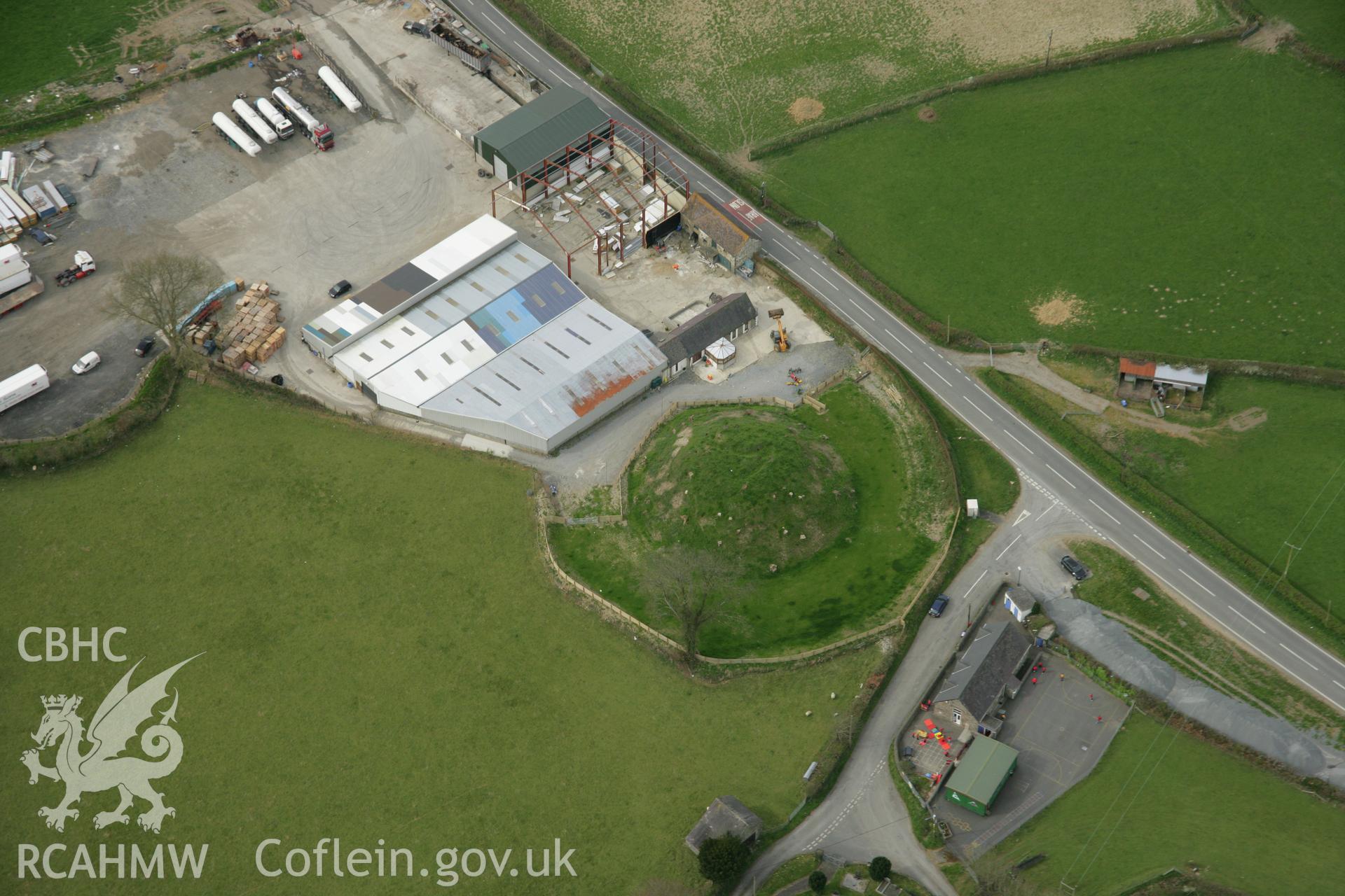 RCAHMW colour oblique aerial photograph of Castell Trefilan. Taken on 17 April 2007 by Toby Driver