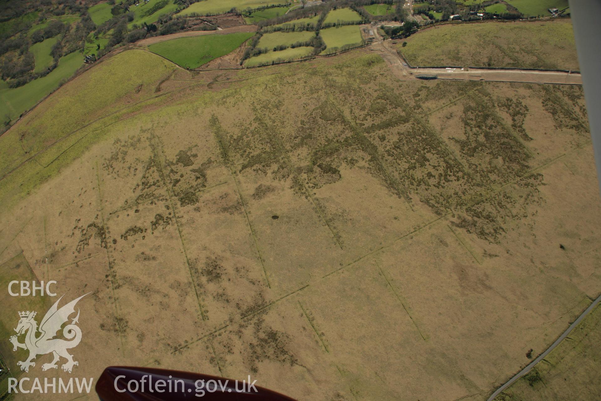 RCAHMW colour oblique aerial photograph of Tor Clawdd to Lluest Treharne Anti-Glider Trenches. Taken on 21 March 2007 by Toby Driver