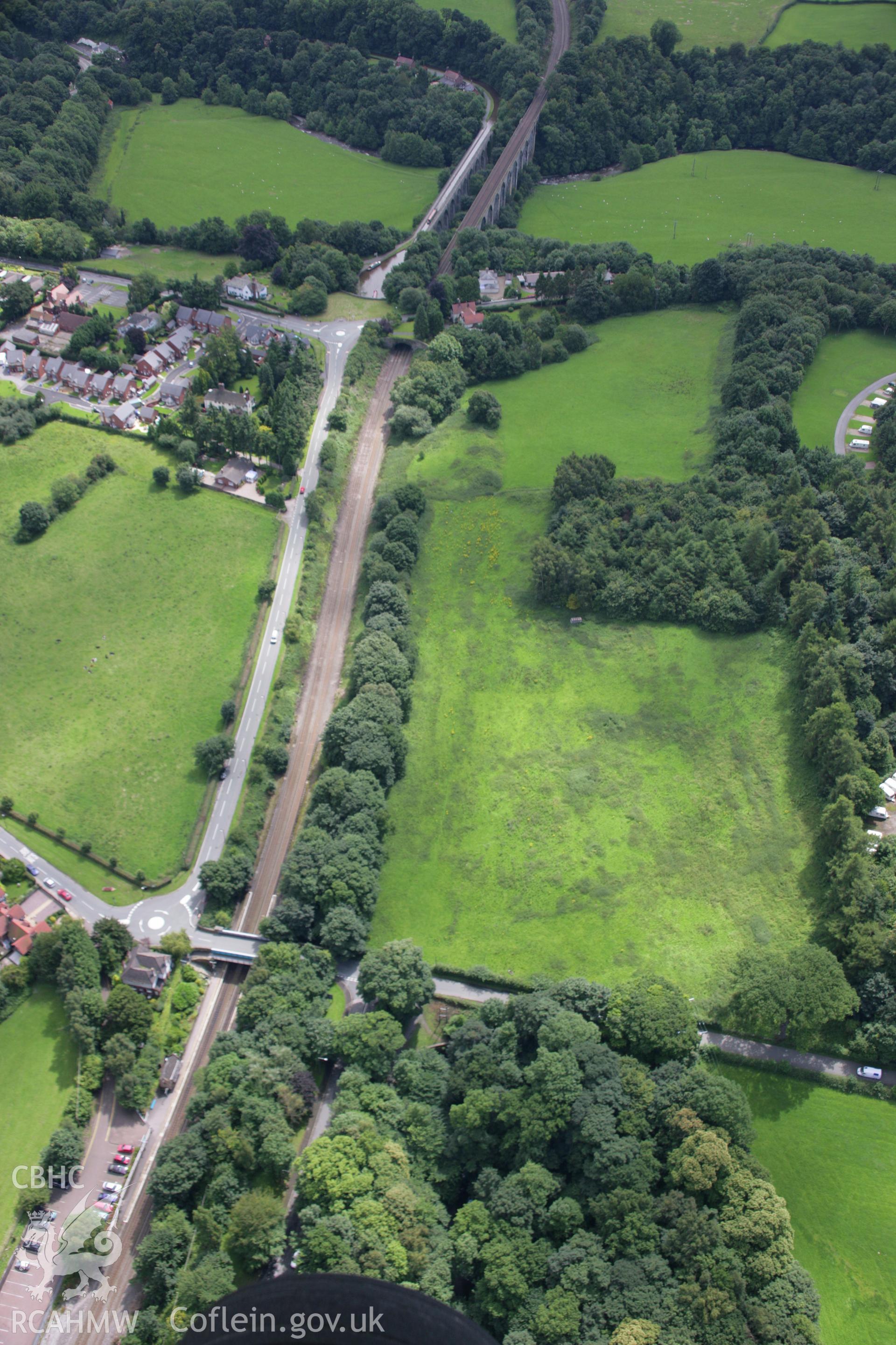 RCAHMW colour oblique aerial photograph of Chirk Tunnel, Llangollen Canal. Taken on 24 July 2007 by Toby Driver