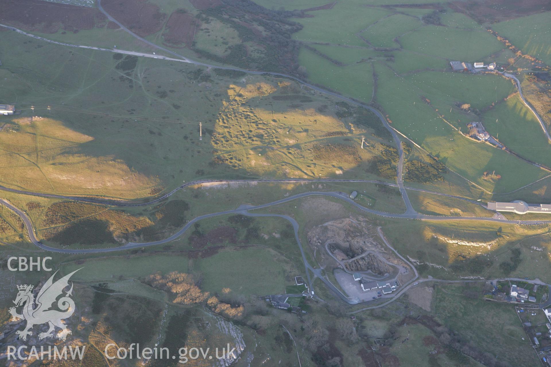 RCAHMW colour oblique photograph of Great Orme Copper Mines. Taken by Toby Driver on 20/12/2007.