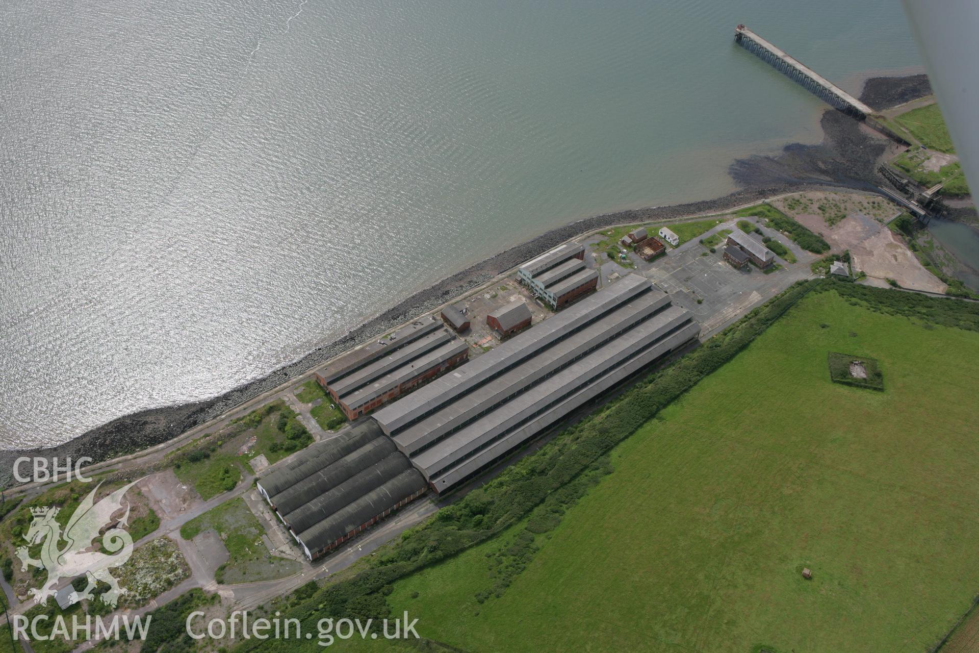 RCAHMW colour oblique photograph of RNAD, Milford Haven. Taken by Toby Driver on 01/08/2007.