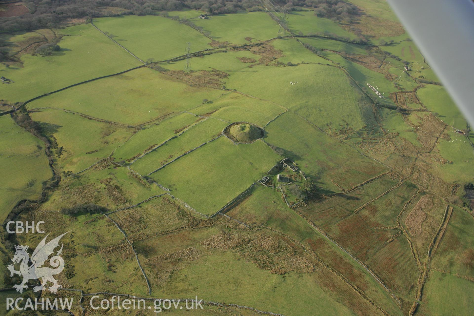 RCAHMW colour oblique aerial photograph of Tomen-y-Mur. Taken on 25 January 2007 by Toby Driver