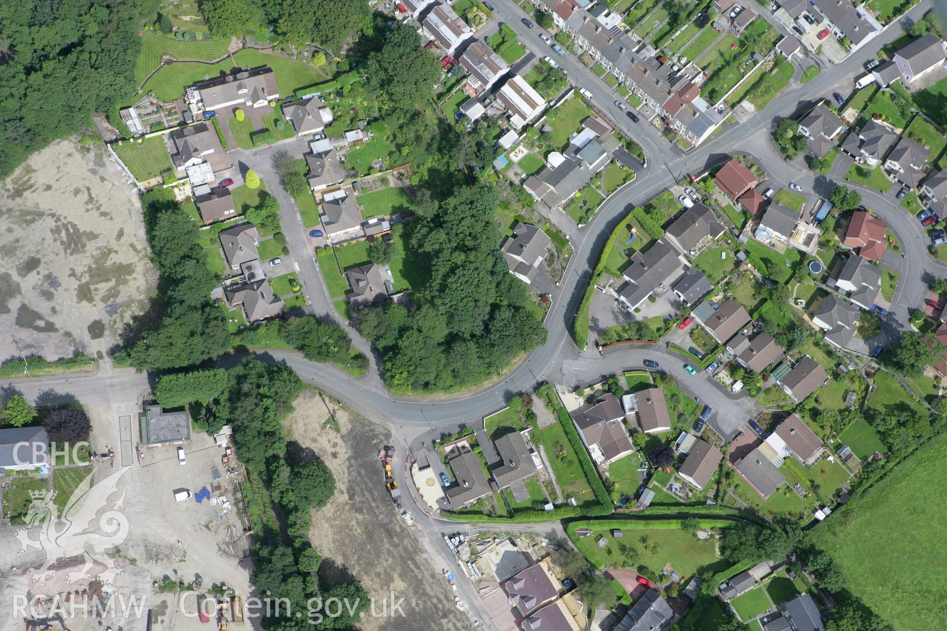 RCAHMW colour oblique aerial photograph of Rudry Ironworks. Taken on 30 July 2007 by Toby Driver